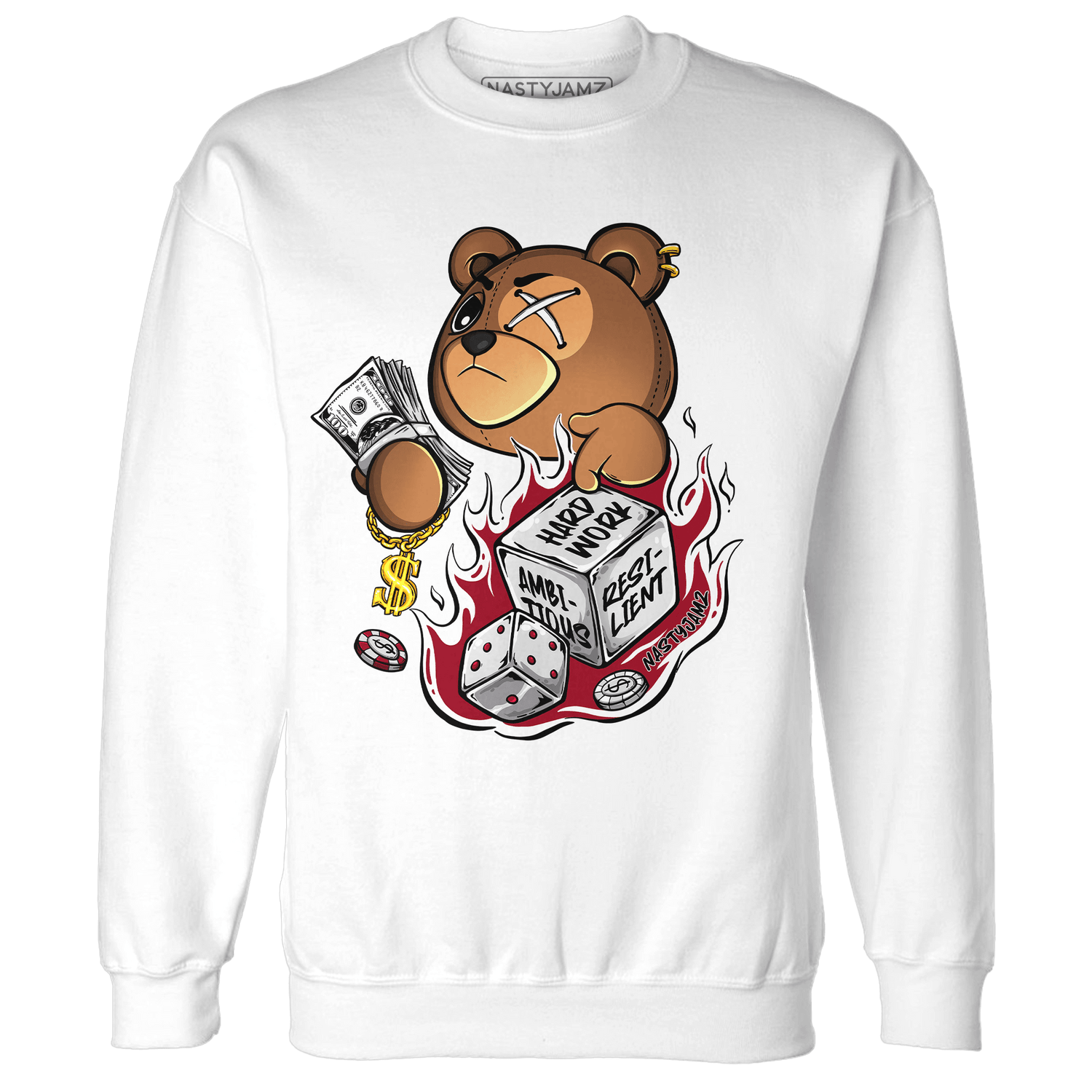 Retro Red Taxi 12s Sweatshirt Match Hustle Casino BER - NastyJamz