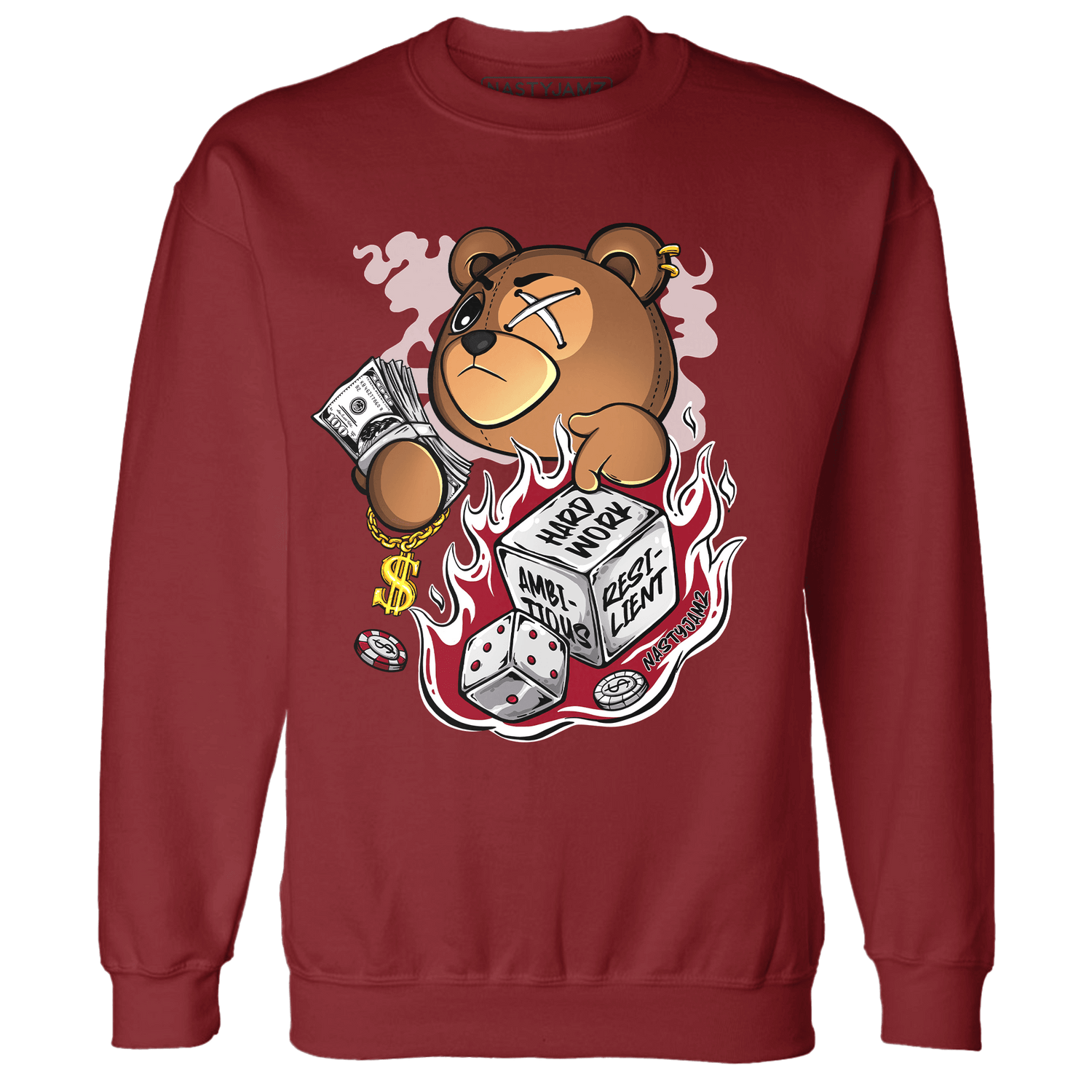 Retro Red Taxi 12s Sweatshirt Match Hustle Casino BER - NastyJamz