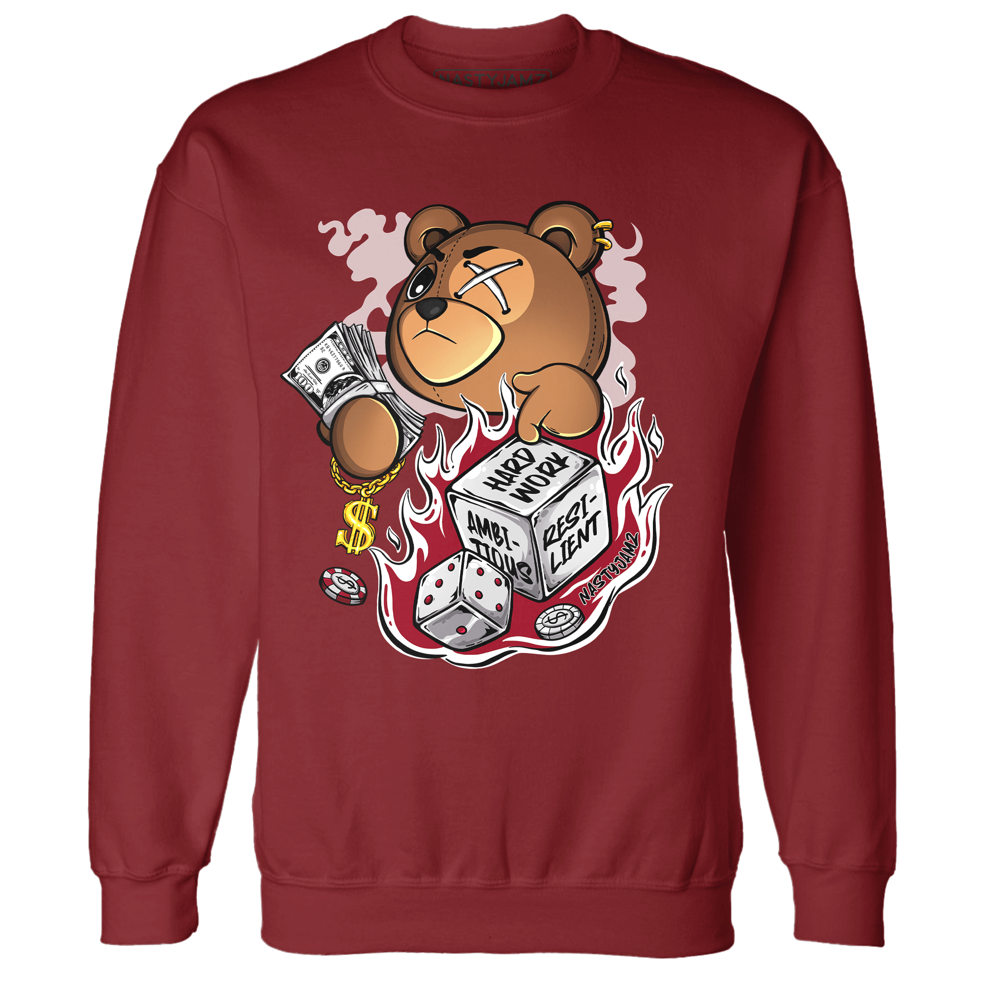 Retro Red Taxi 12s Sweatshirt Match Hustle Casino BER - NastyJamz