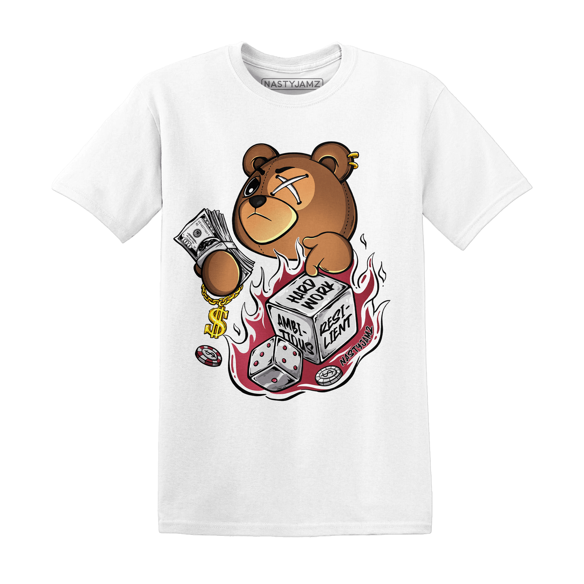 High 85 Metallic Burgundy 1s T Shirt Match Hustle Casino BER - NastyJamz