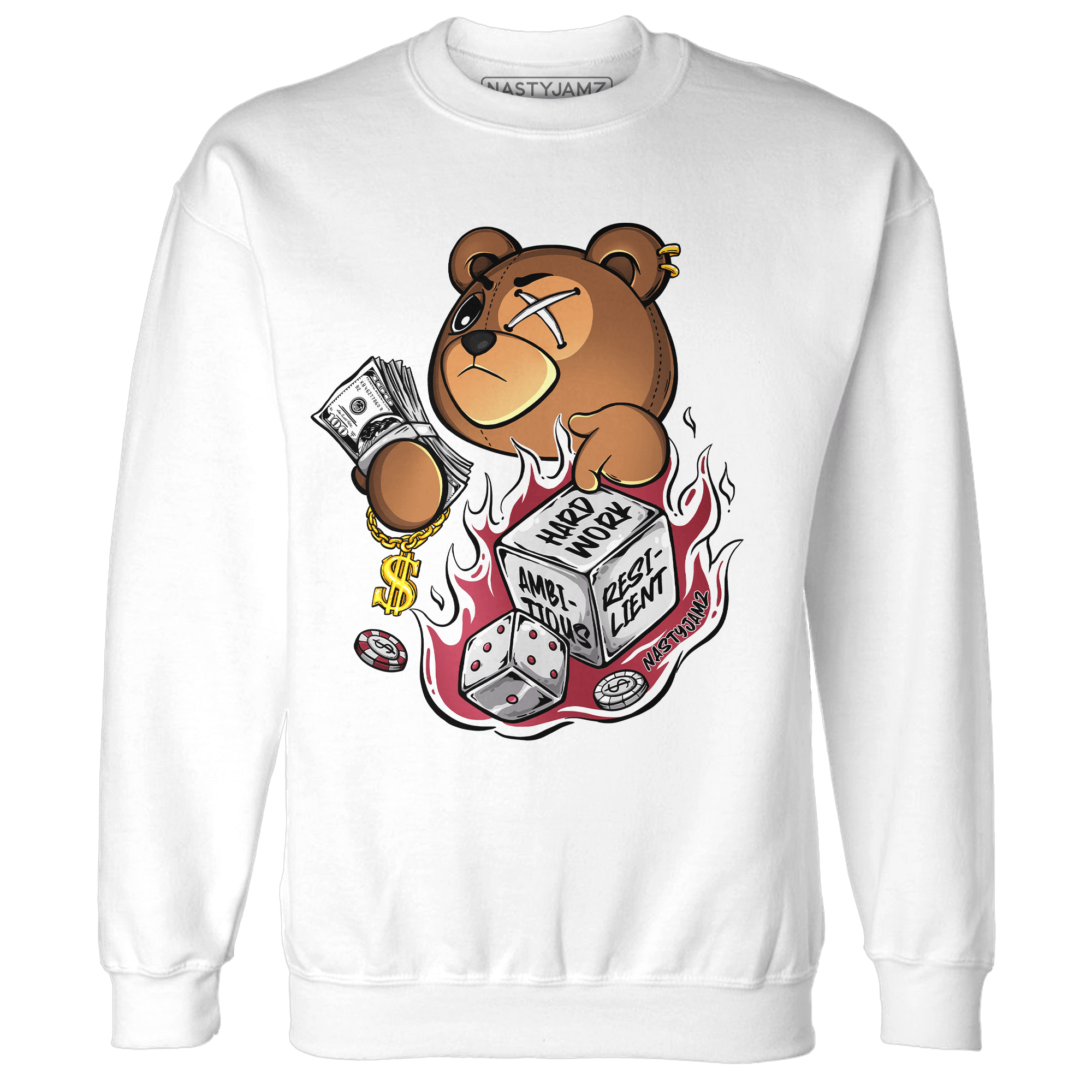 High 85 Metallic Burgundy 1s Sweatshirt Match Hustle Casino BER - NastyJamz