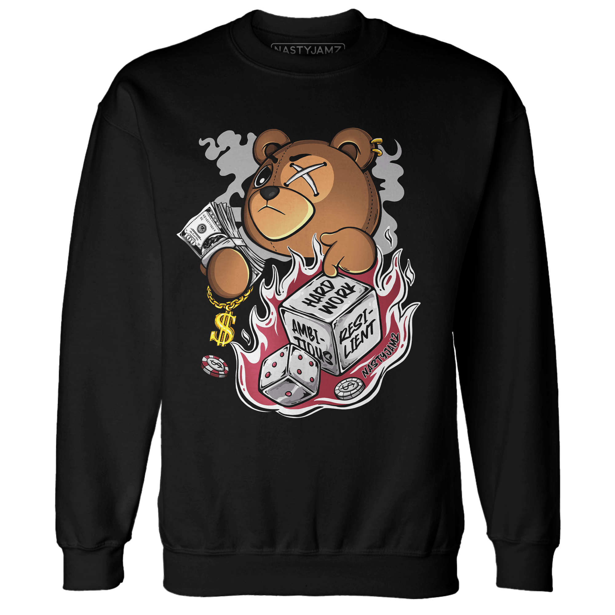 High 85 Metallic Burgundy 1s Sweatshirt Match Hustle Casino BER - NastyJamz