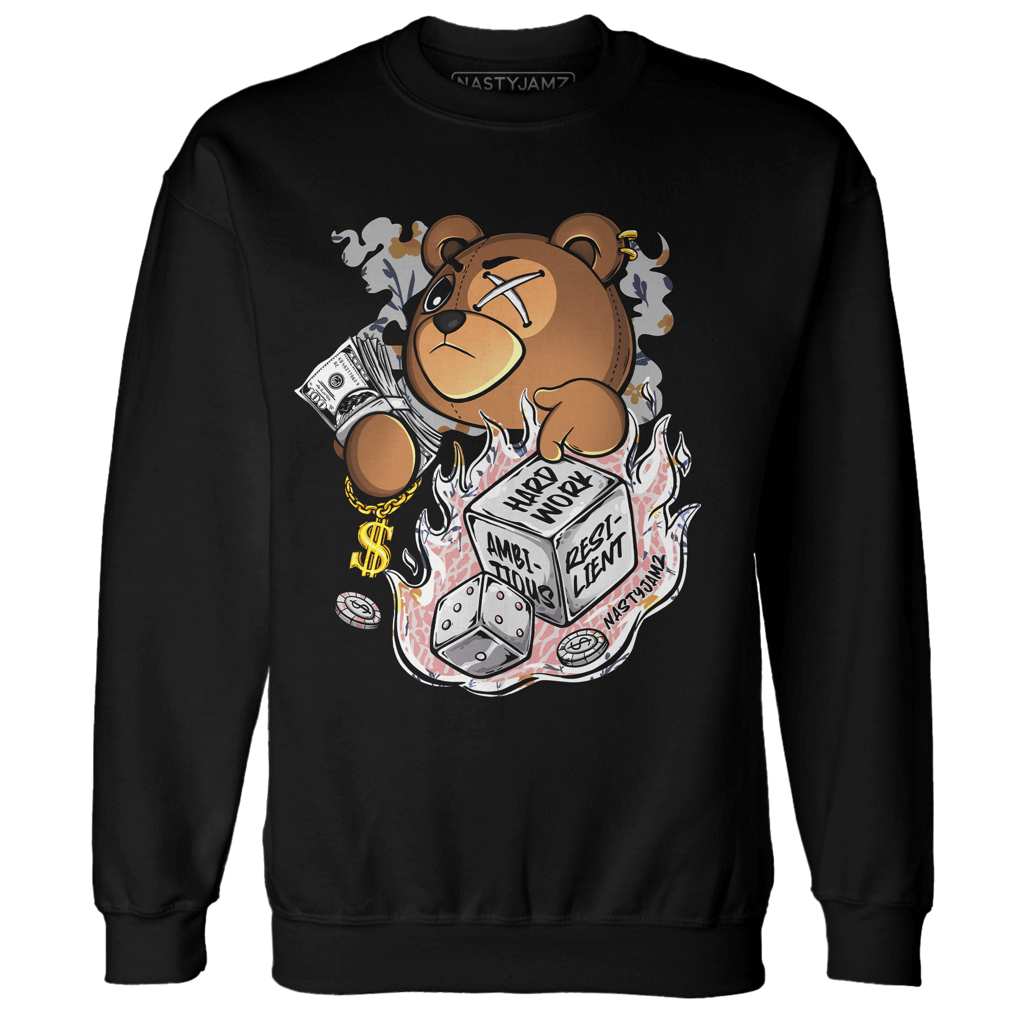 Red Stardust 3s Sweatshirt Match Hustle Casino BER - NastyJamz