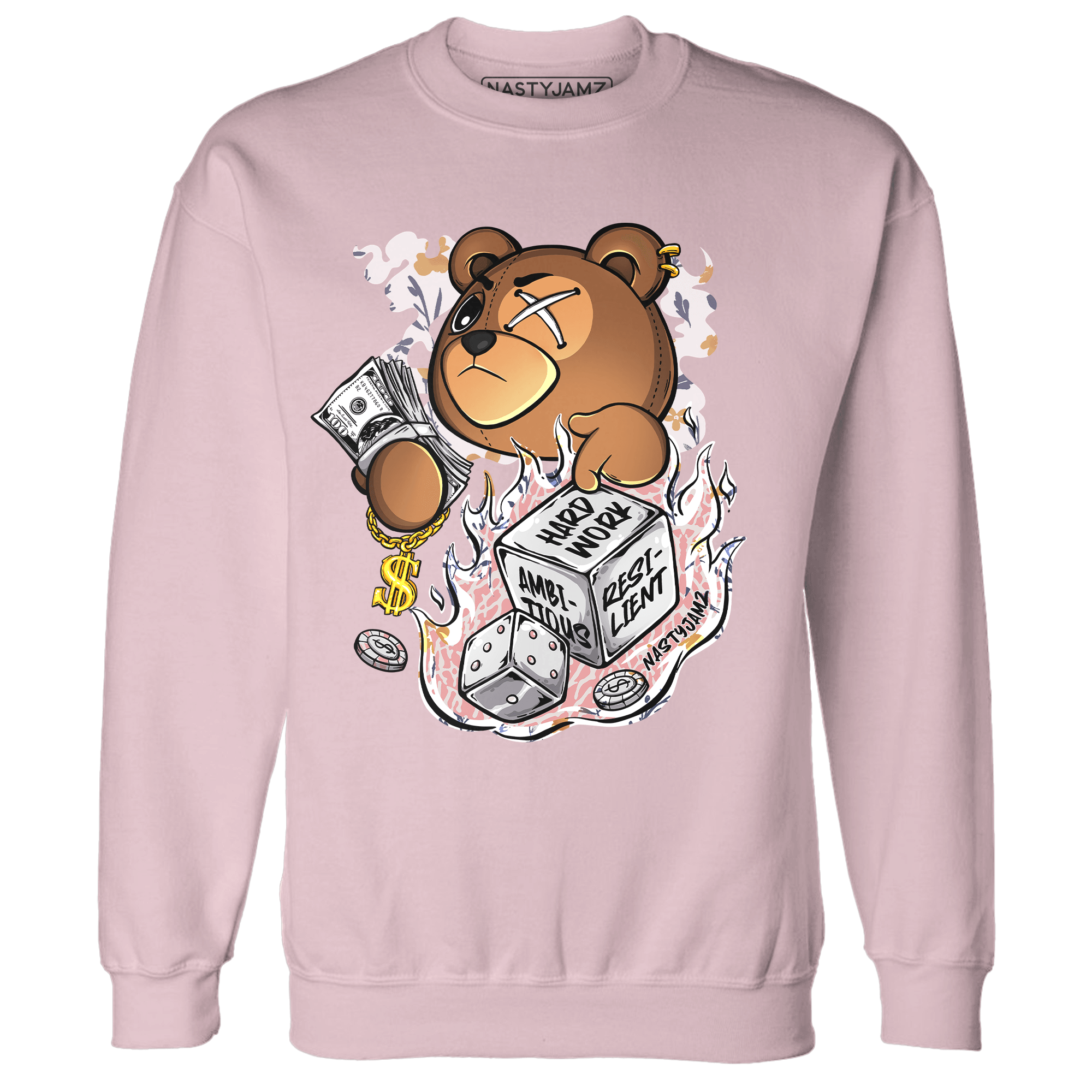 Red Stardust 3s Sweatshirt Match Hustle Casino BER - NastyJamz