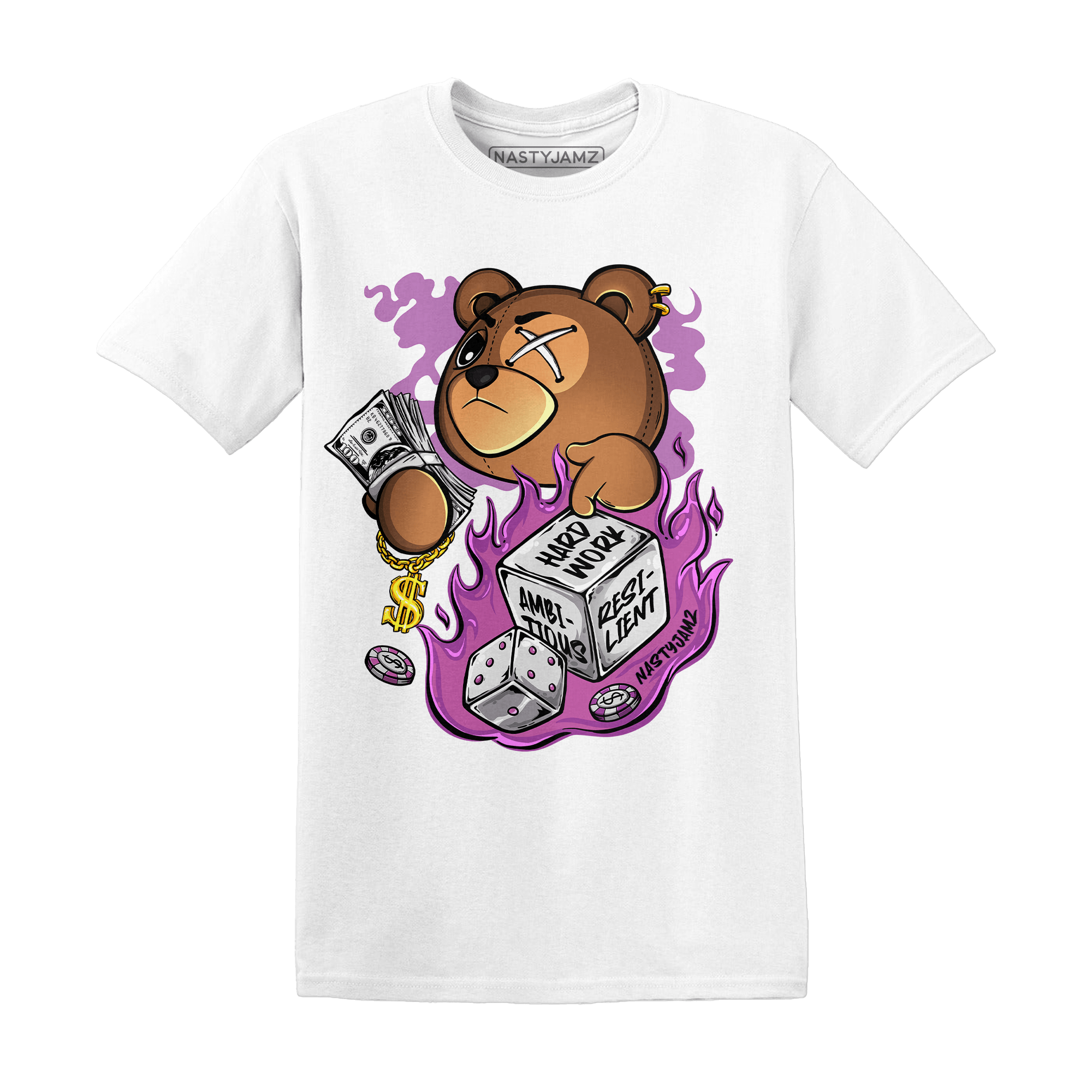 GS Hyper Violet 4s T Shirt Match Hustle Casino BER - NastyJamz