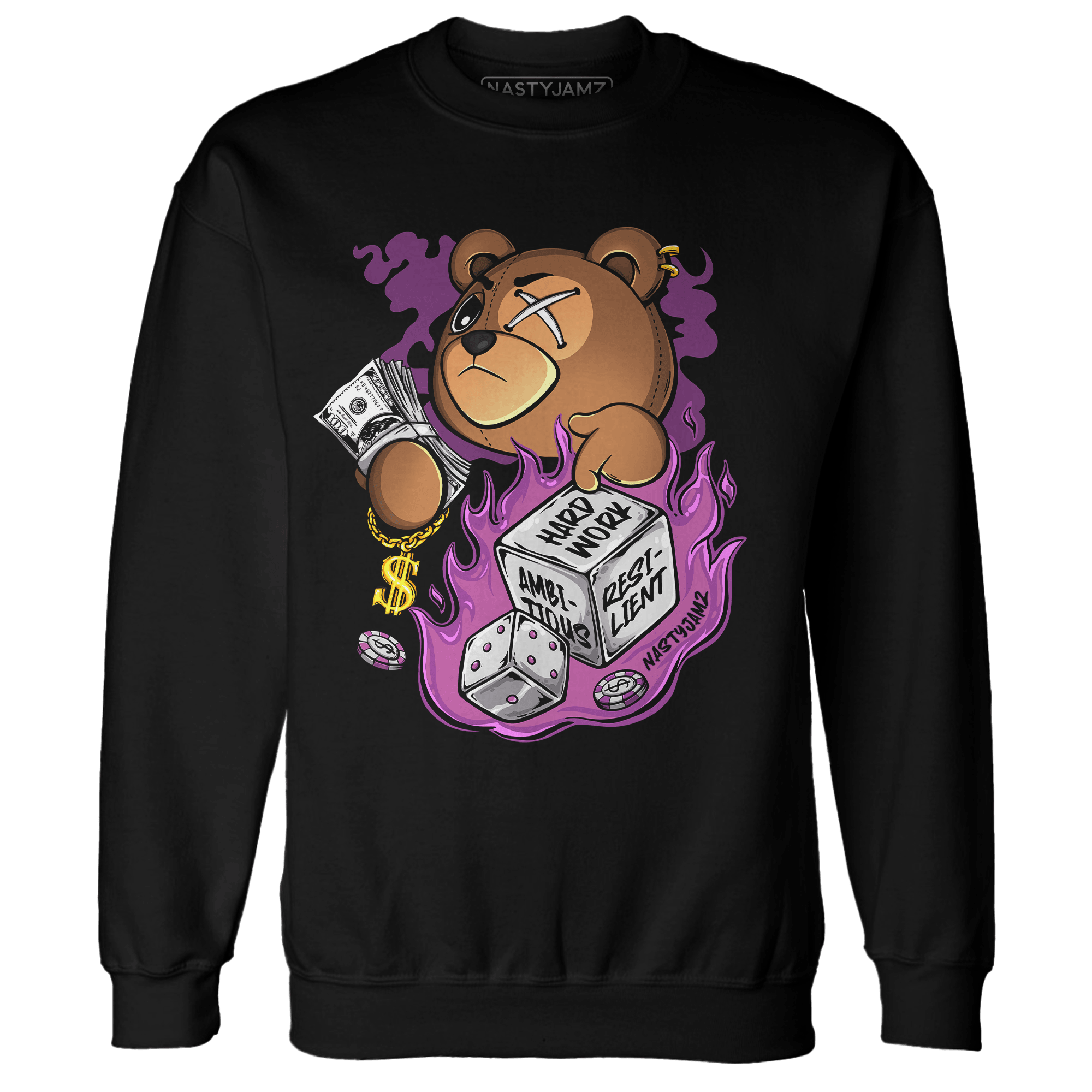 GS Hyper Violet 4s Sweatshirt Match Hustle Casino BER - NastyJamz