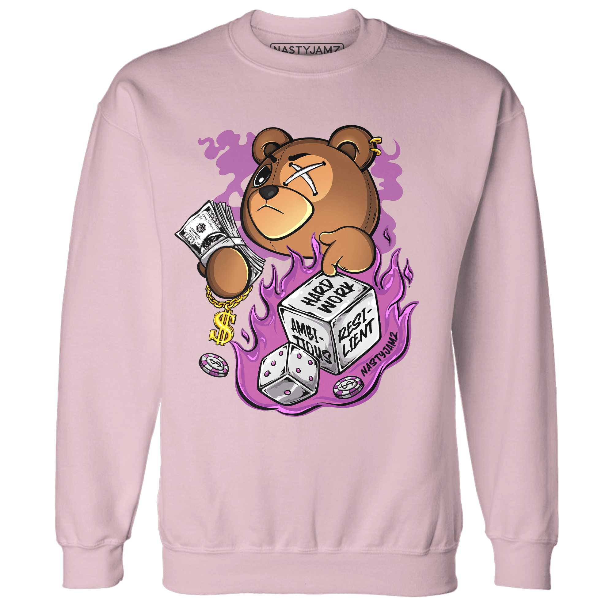 GS Hyper Violet 4s Sweatshirt Match Hustle Casino BER - NastyJamz