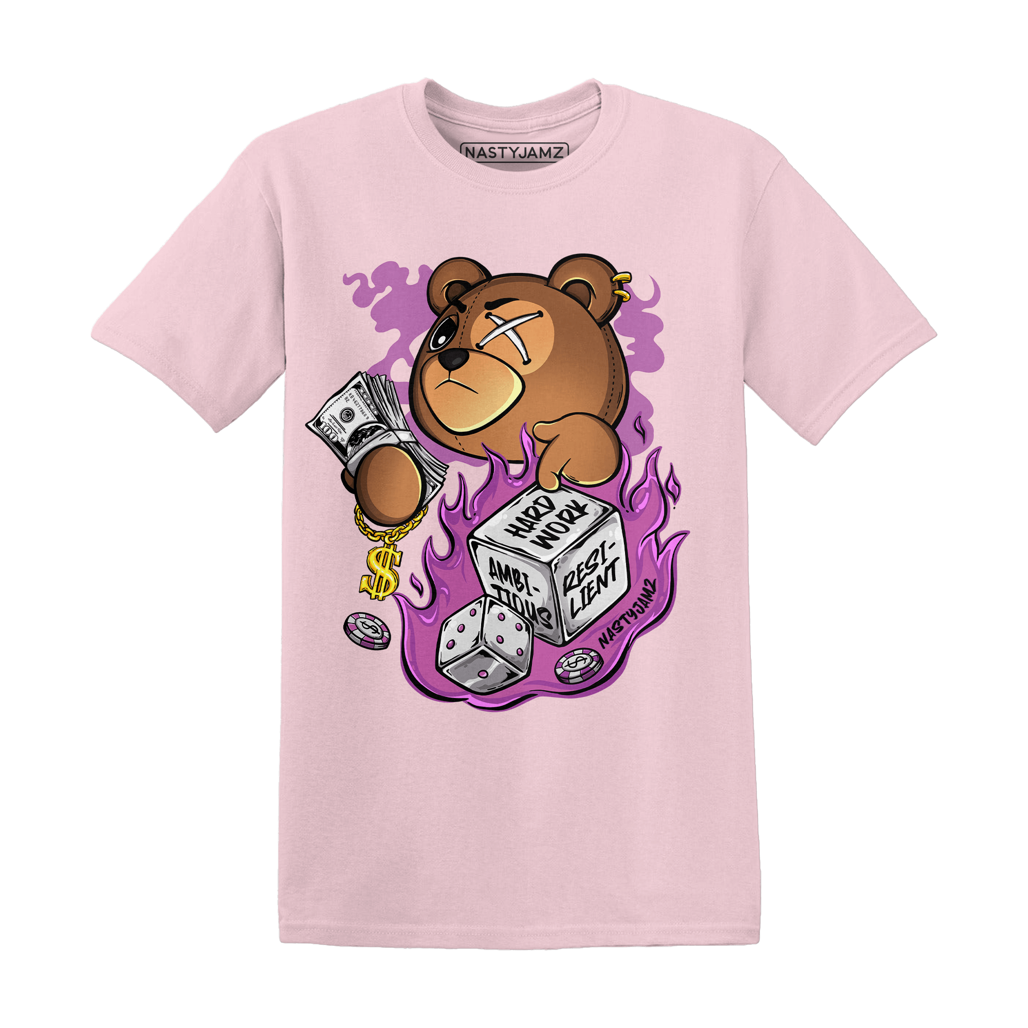 GS Hyper Violet 4s T Shirt Match Hustle Casino BER - NastyJamz