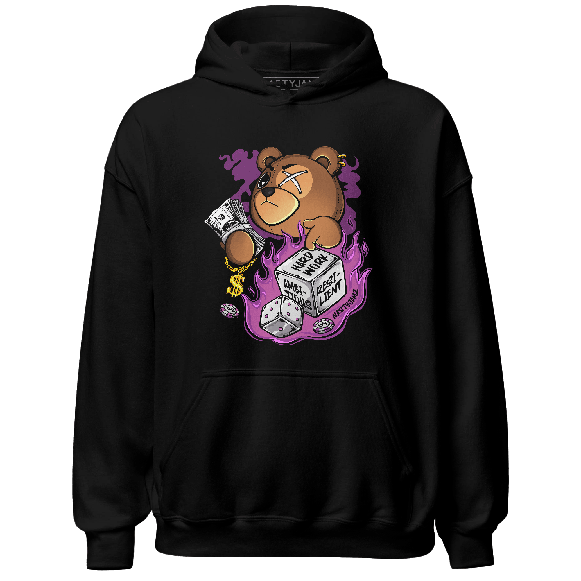 GS Hyper Violet 4s Hoodie Match Hustle Casino BER - NastyJamz