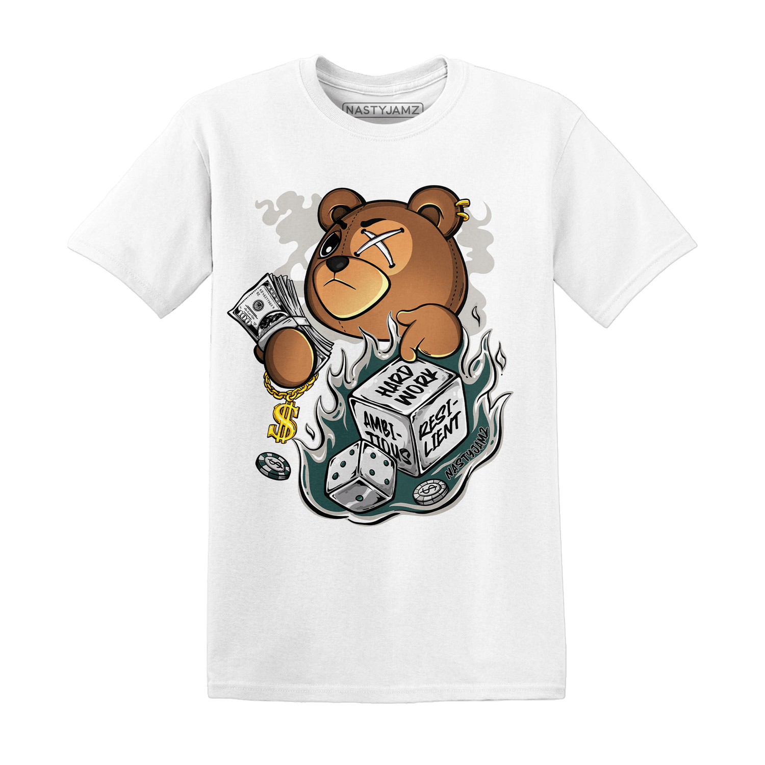 Oxidized Green 4s T Shirt Match Hustle Casino BER - NastyJamz