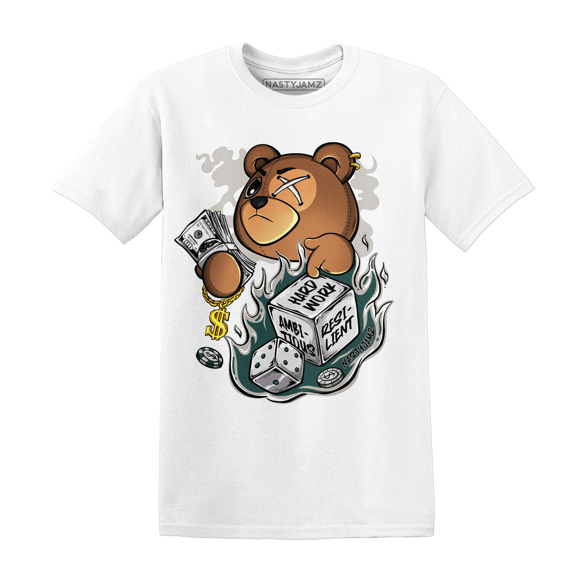 Oxidized Green 4s T Shirt Match Hustle Casino BER - NastyJamz