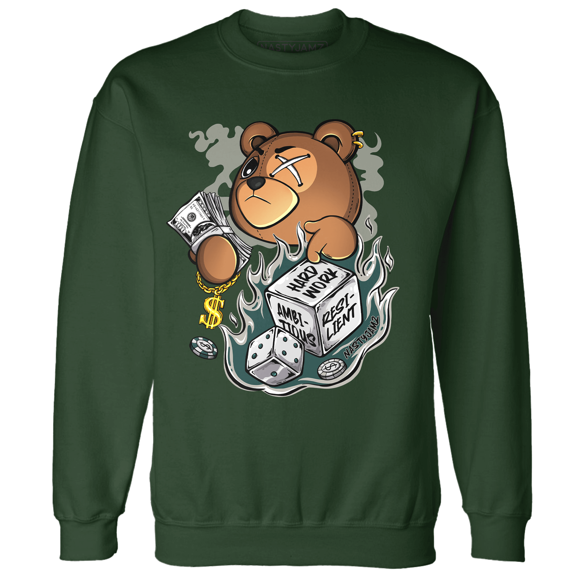 Oxidized Green 4s Sweatshirt Match Hustle Casino BER - NastyJamz