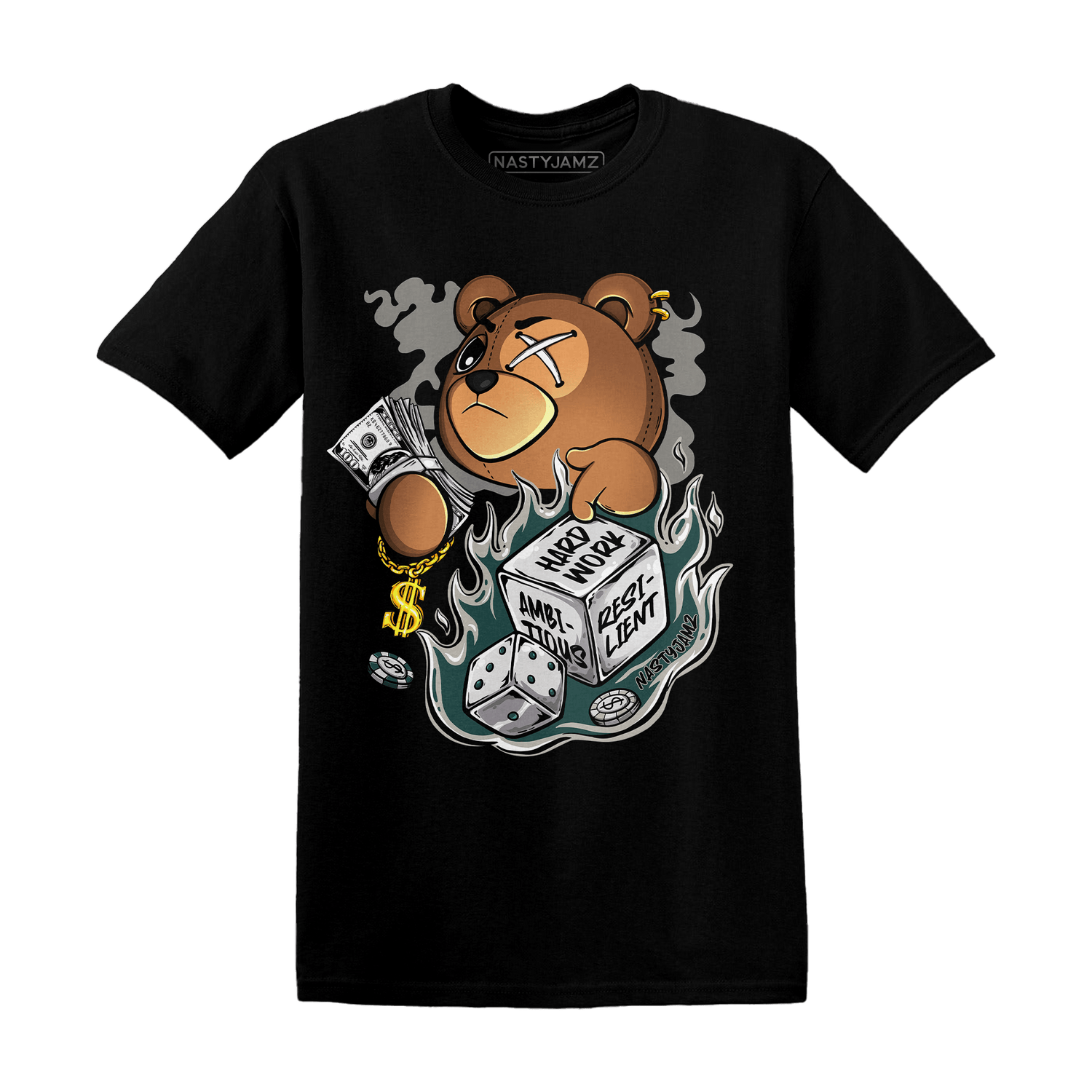 Oxidized Green 4s T Shirt Match Hustle Casino BER - NastyJamz