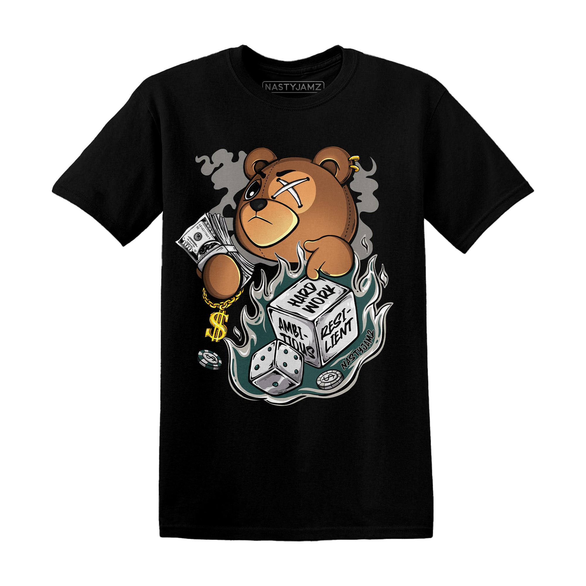 Oxidized Green 4s T Shirt Match Hustle Casino BER - NastyJamz