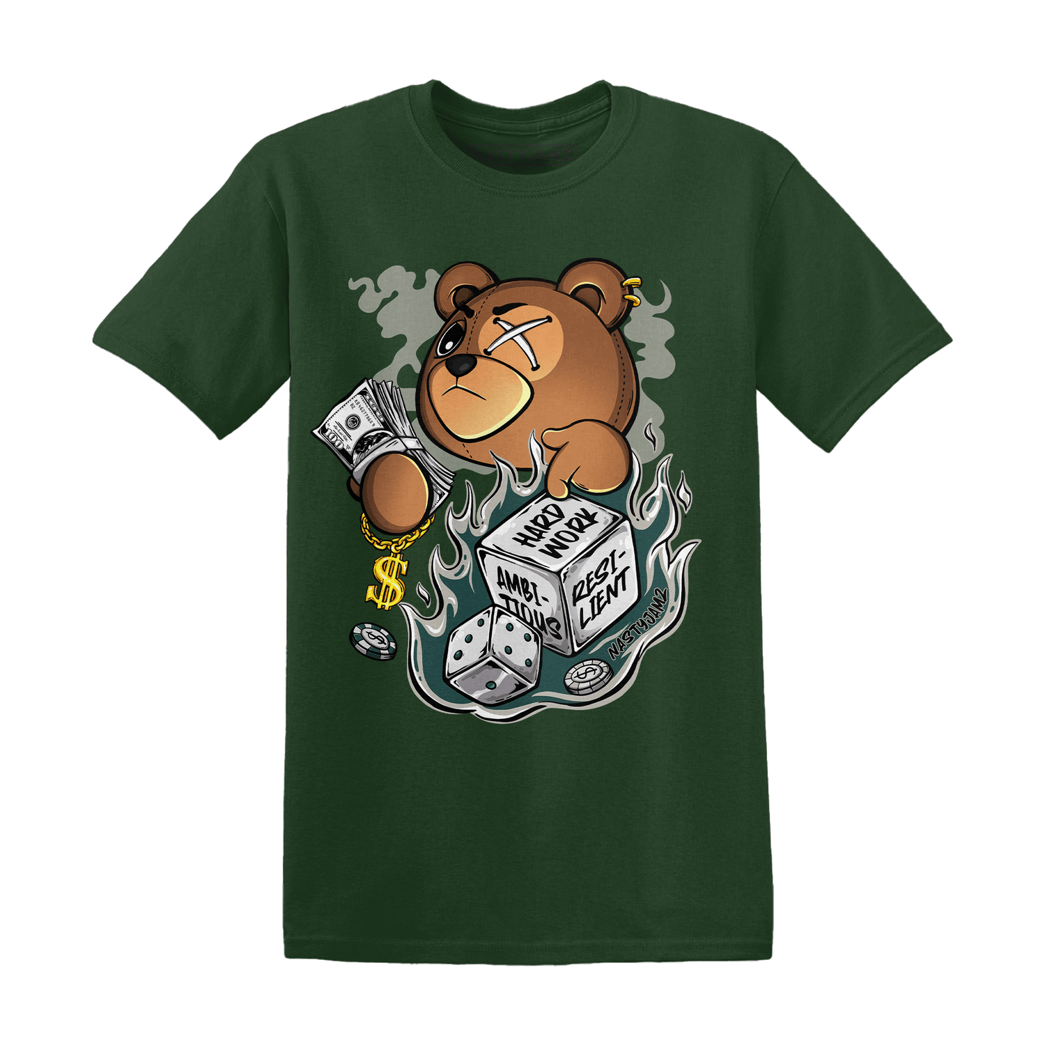 Oxidized Green 4s T Shirt Match Hustle Casino BER - NastyJamz