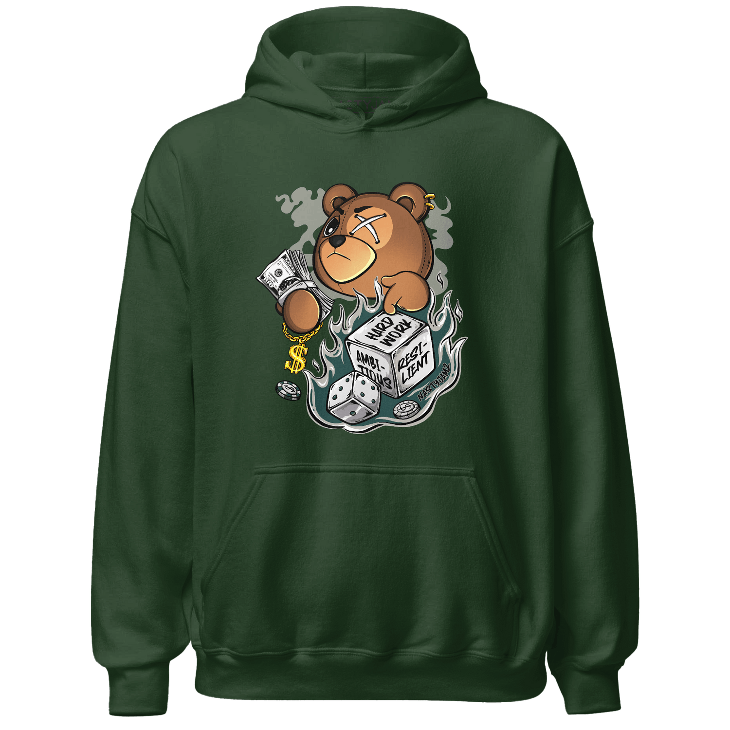 Oxidized Green 4s Hoodie Match Hustle Casino BER - NastyJamz