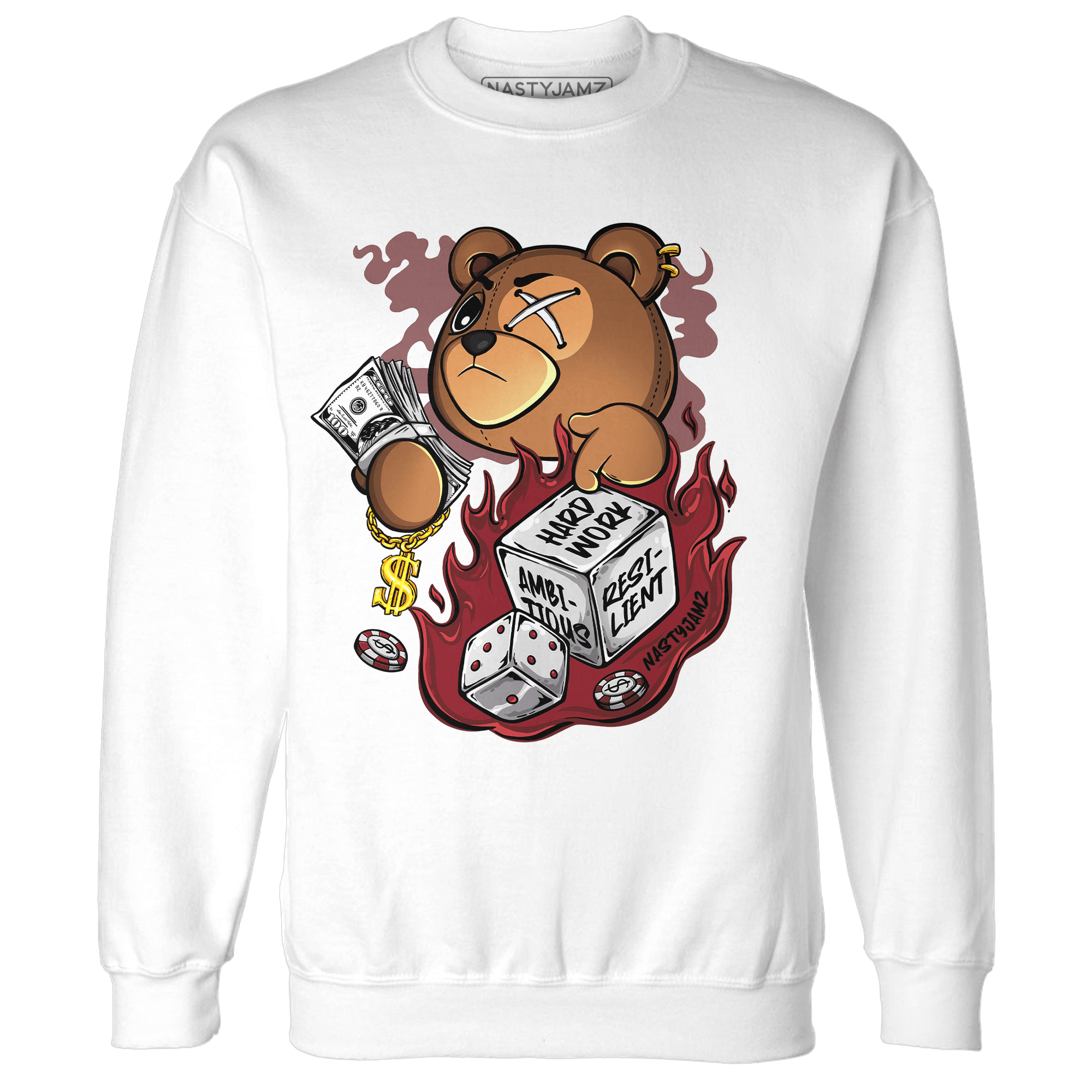 Cherry 12s Sweatshirt Match Hustle Casino BER - NastyJamz