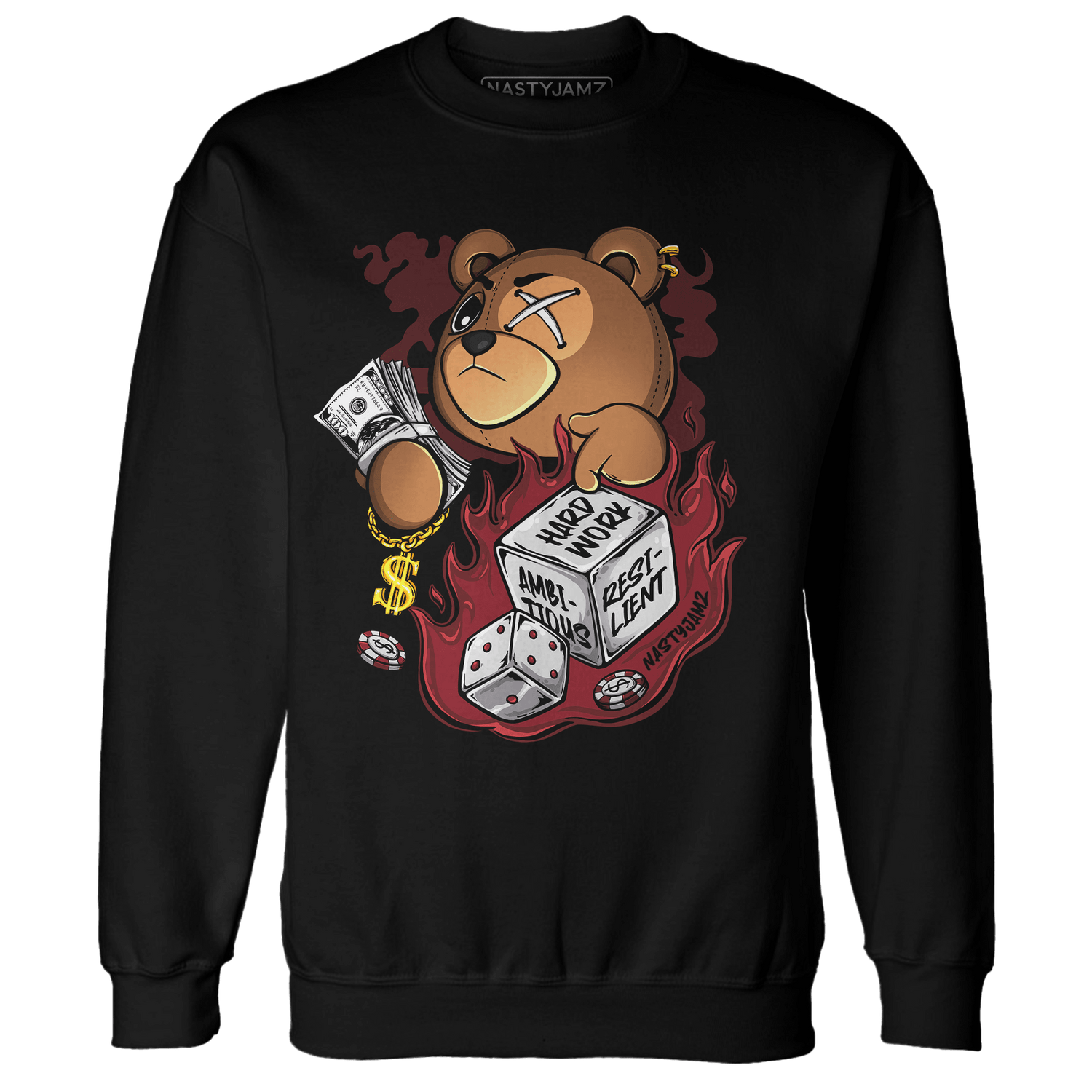 Cherry 12s Sweatshirt Match Hustle Casino BER - NastyJamz