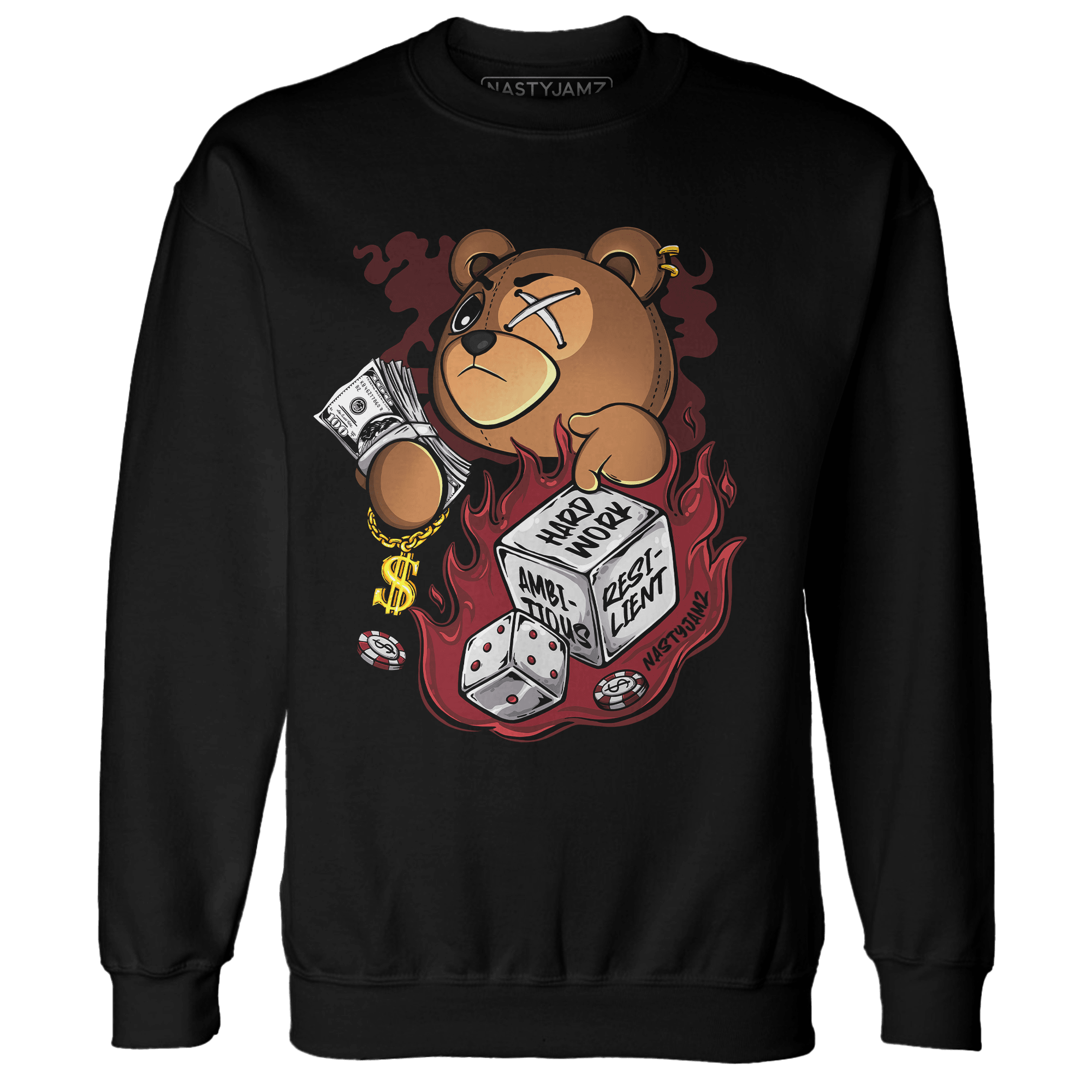 Cherry 12s Sweatshirt Match Hustle Casino BER - NastyJamz