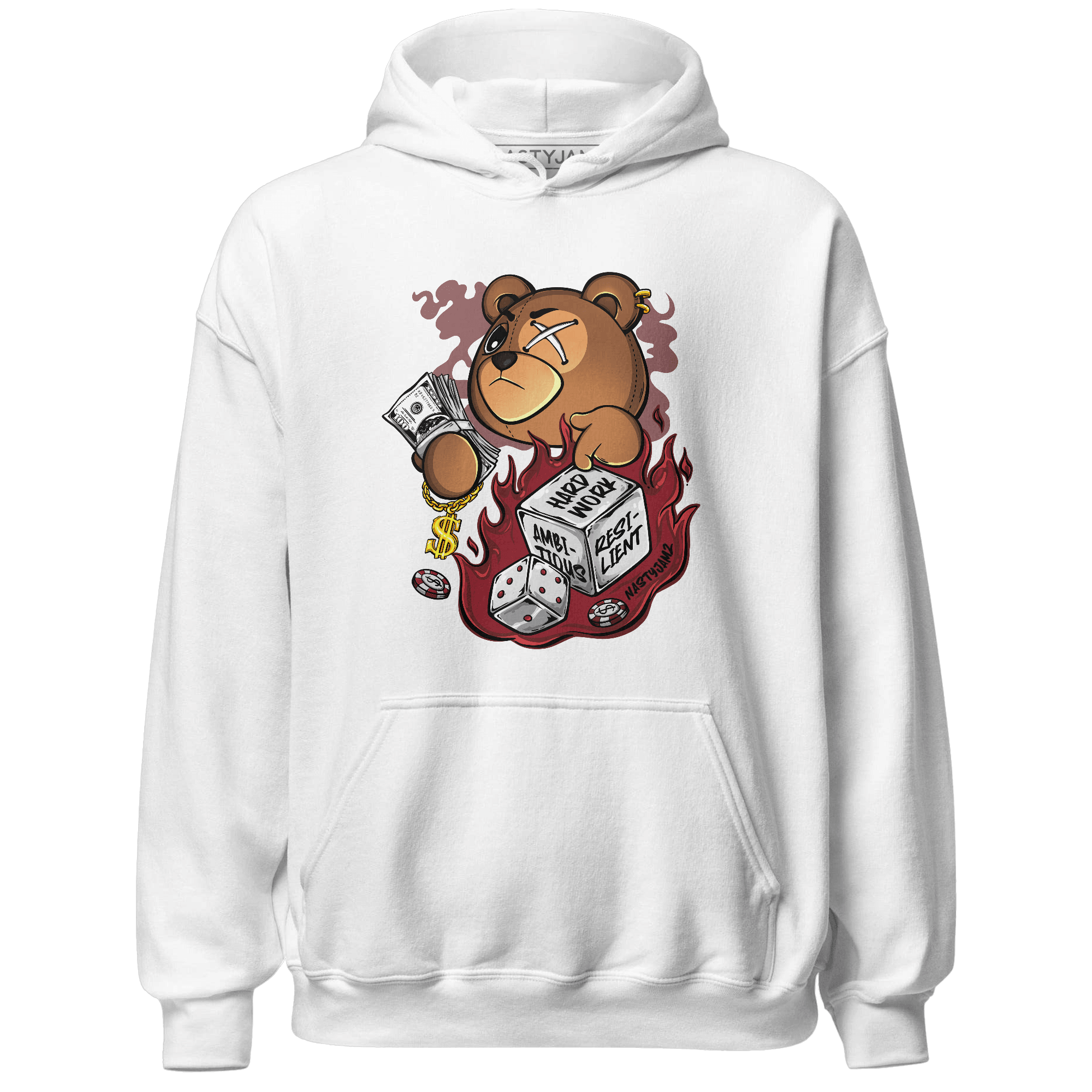 Cherry 12s Hoodie Match Hustle Casino BER - NastyJamz