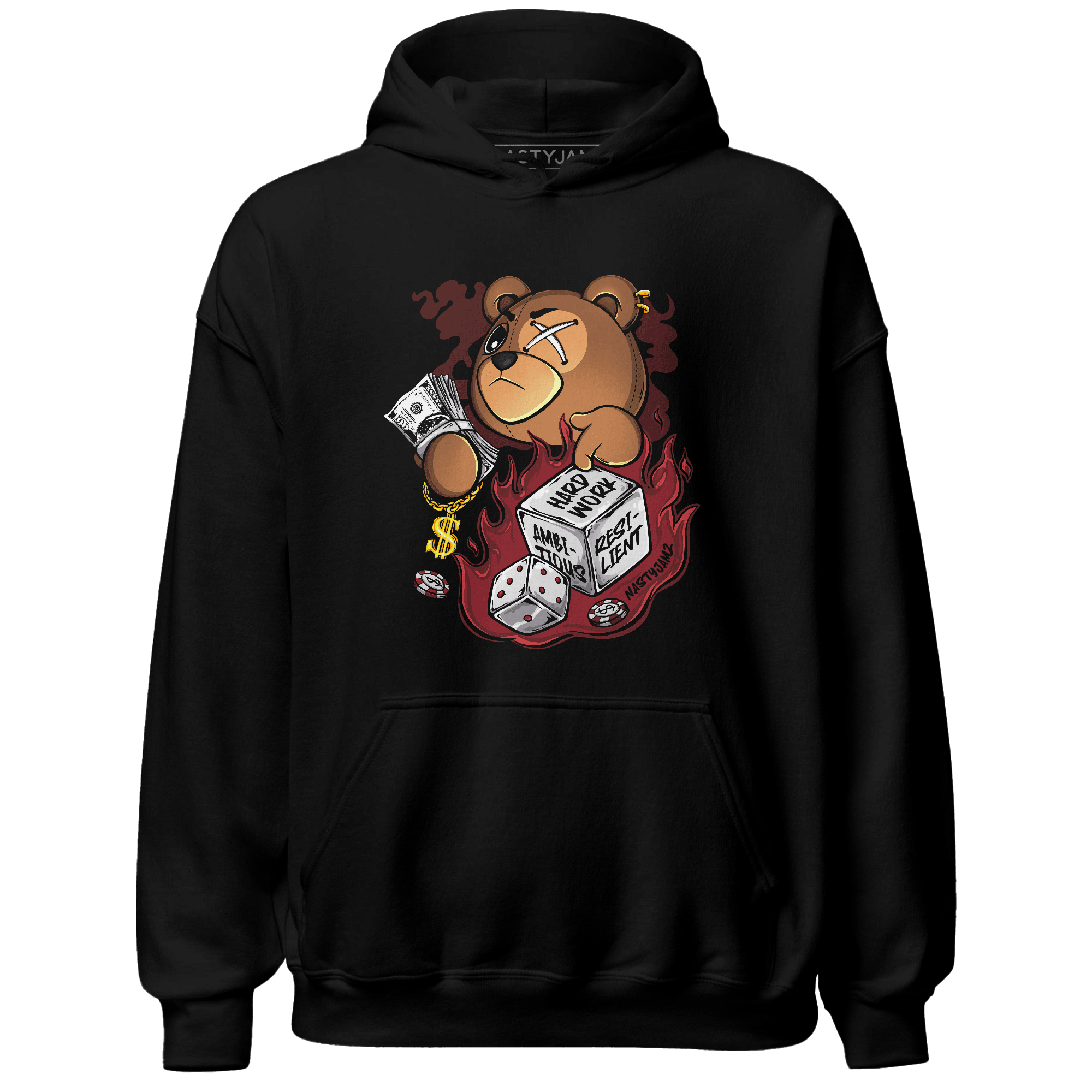 Cherry 12s Hoodie Match Hustle Casino BER - NastyJamz