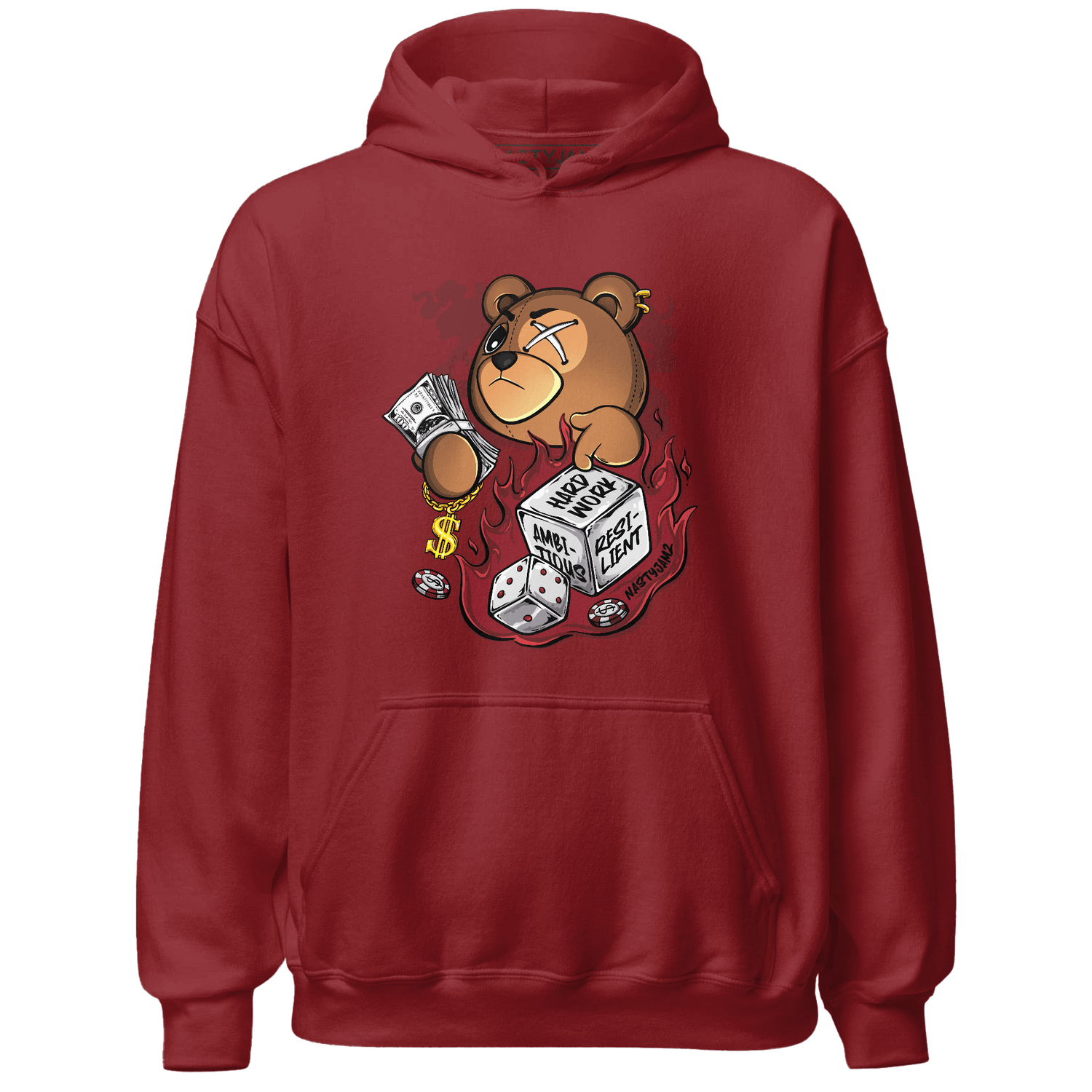 Cherry 12s Hoodie Match Hustle Casino BER - NastyJamz