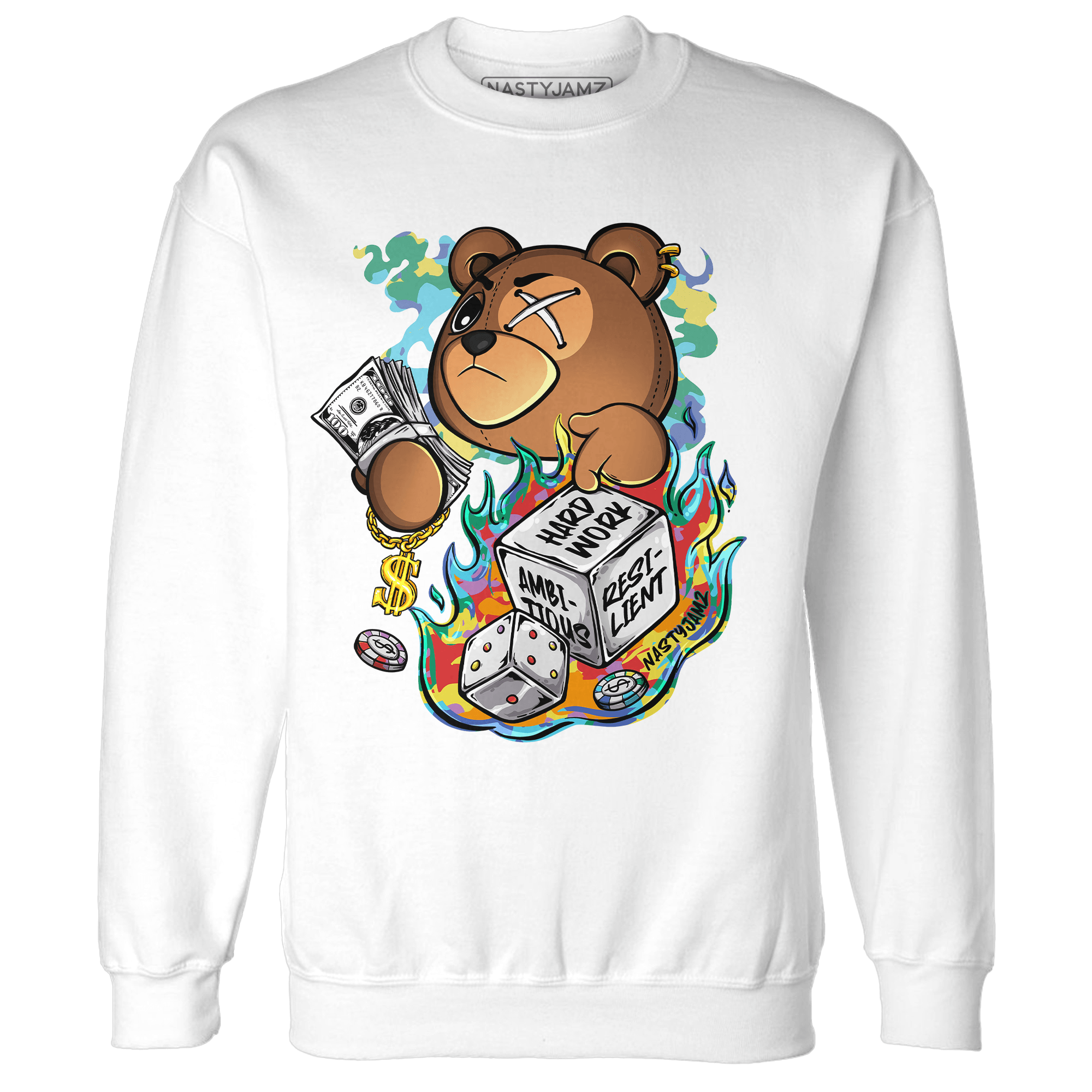 Mid GS Six Championships 1s Sweatshirt Match Hustle Casino BER - NastyJamz