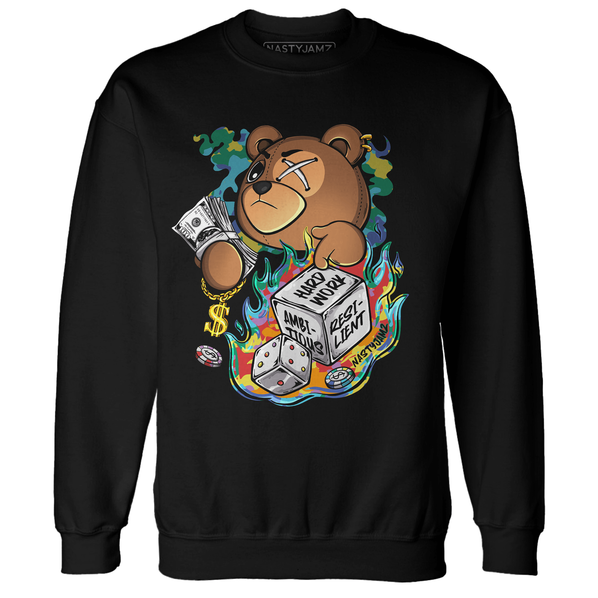 Mid GS Six Championships 1s Sweatshirt Match Hustle Casino BER - NastyJamz
