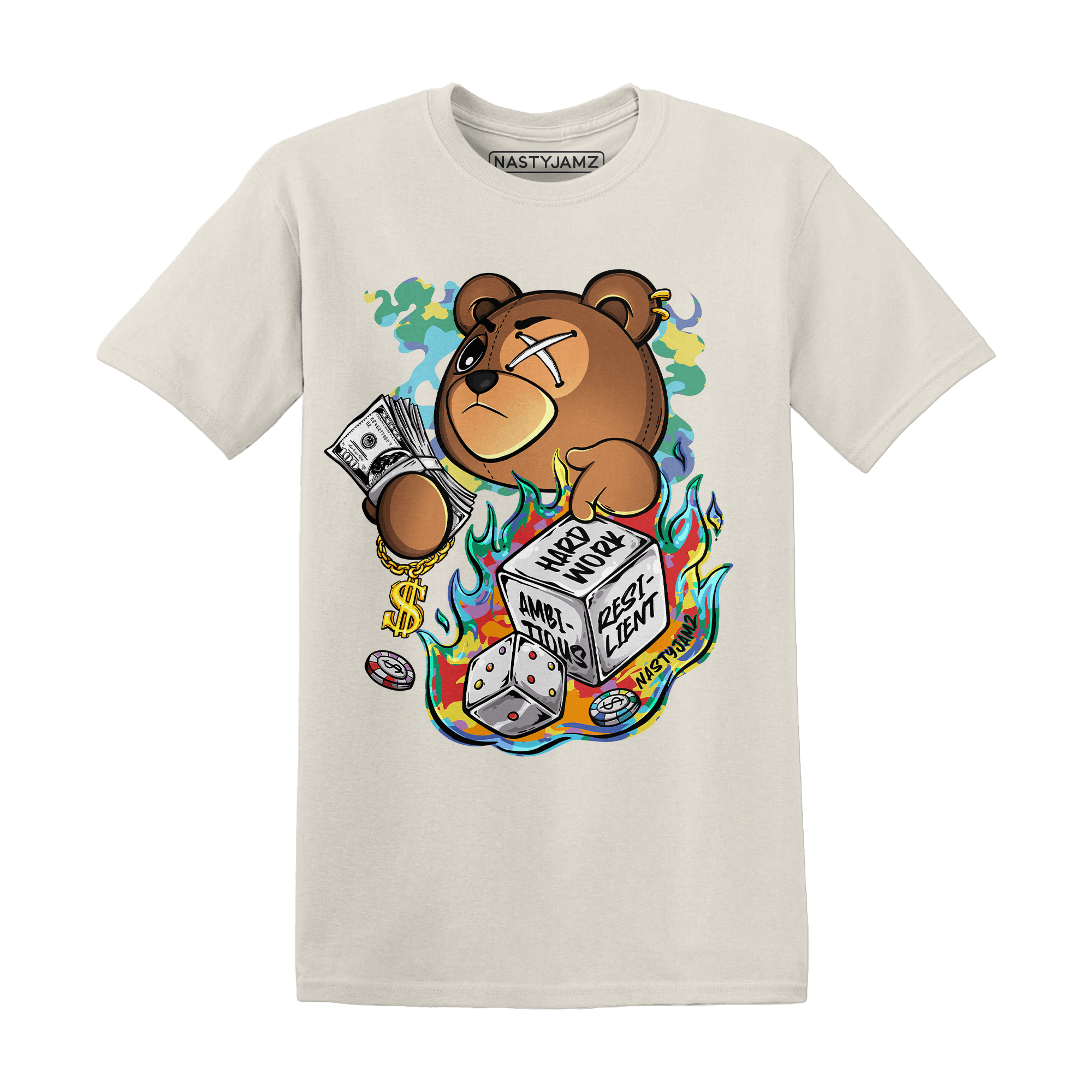 Mid GS Six Championships 1s T Shirt Match Hustle Casino BER - NastyJamz