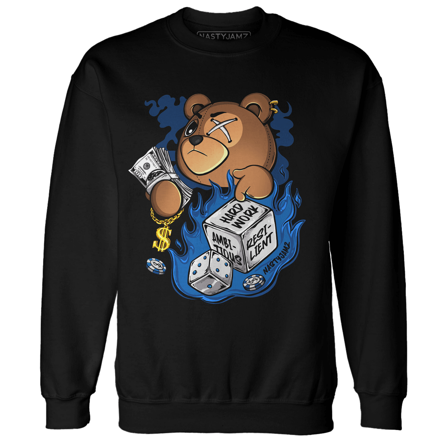 Royal Reimagined 1s Sweatshirt Match Hustle Casino BER - NastyJamz