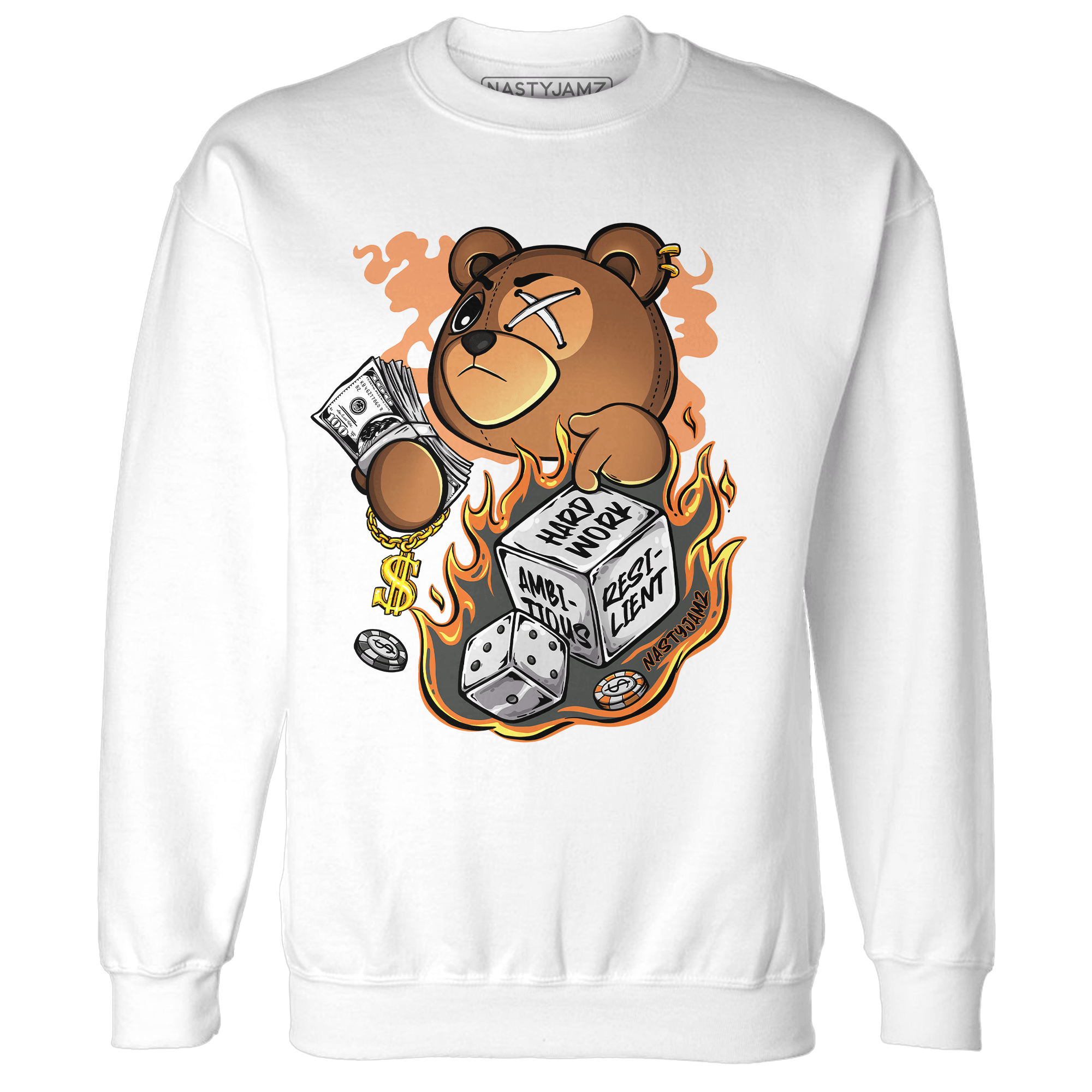 Fear Pack 3s Sweatshirt Match Hustle Casino BER - NastyJamz