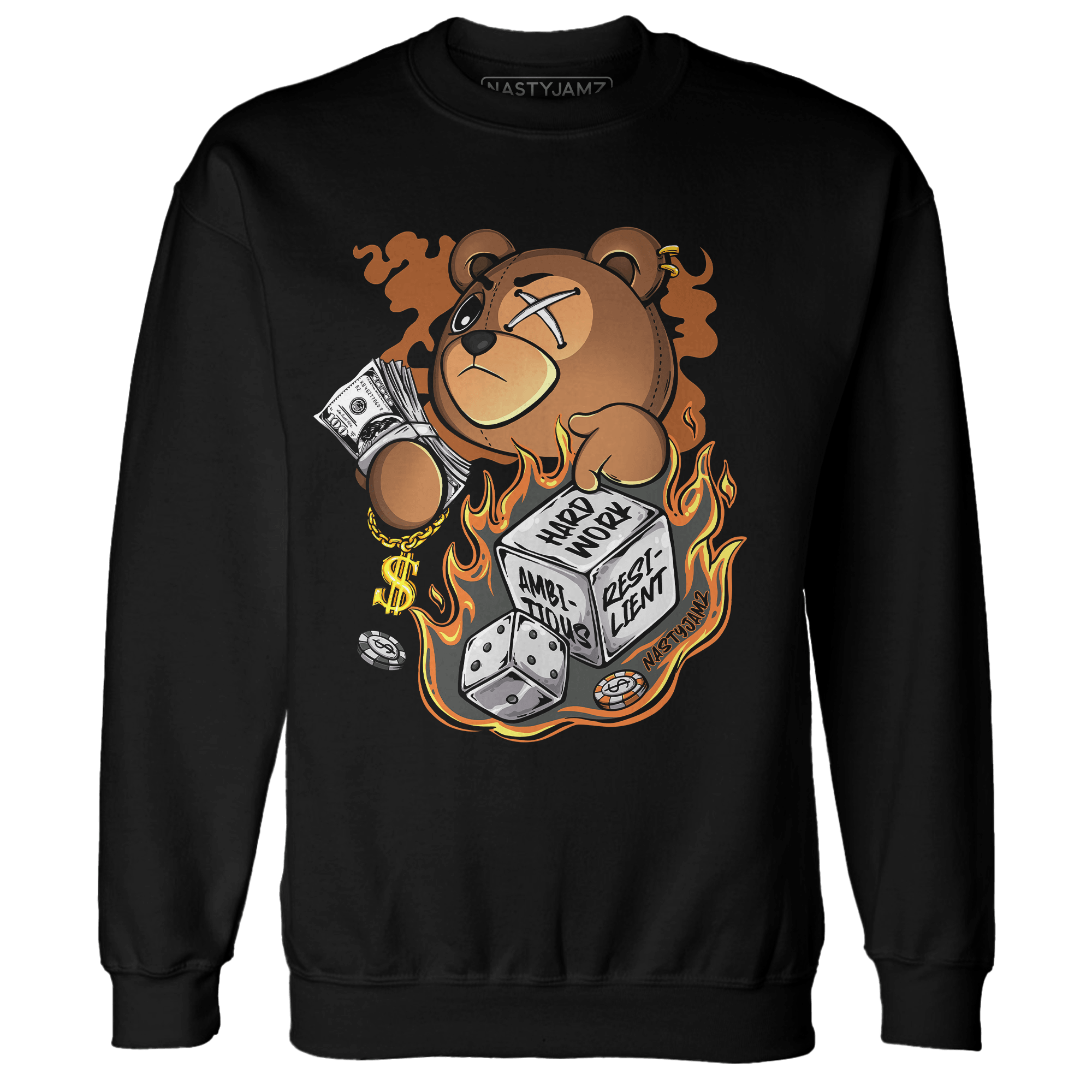 Fear Pack 3s Sweatshirt Match Hustle Casino BER - NastyJamz