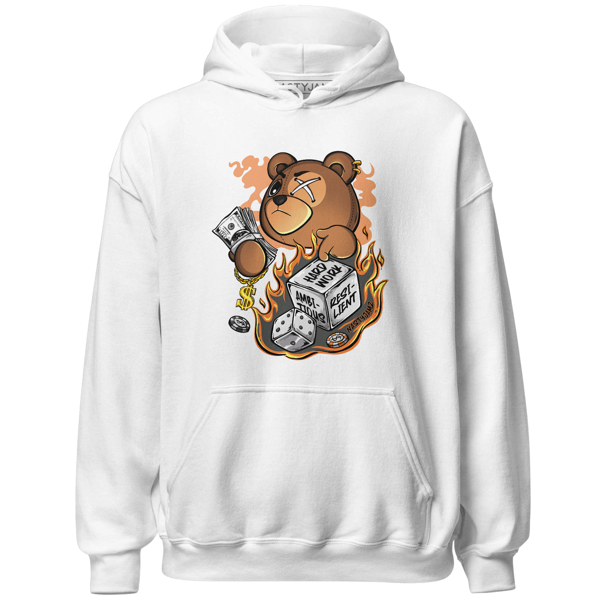 Fear Pack 3s Hoodie Match Hustle Casino BER - NastyJamz