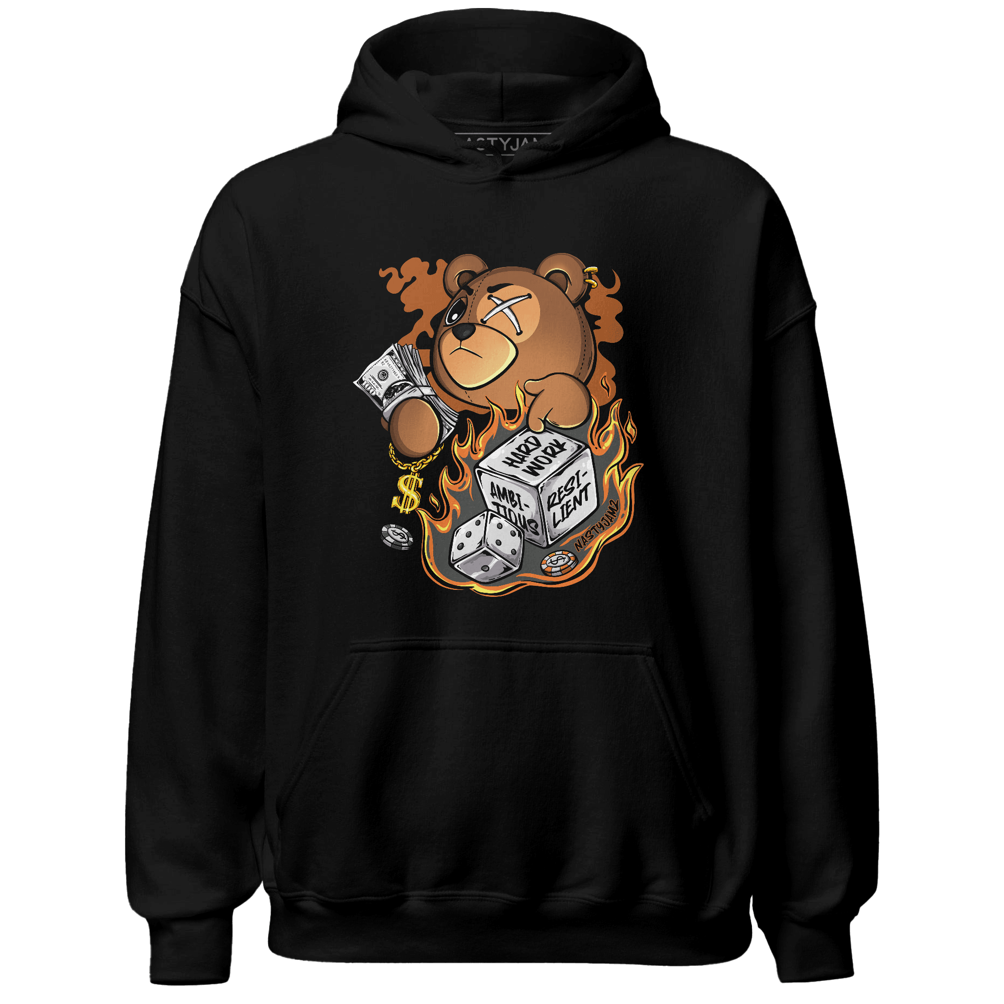 Fear Pack 3s Hoodie Match Hustle Casino BER - NastyJamz