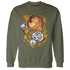 Olive 5s Sweatshirt Match Hustle Casino BER - NastyJamz
