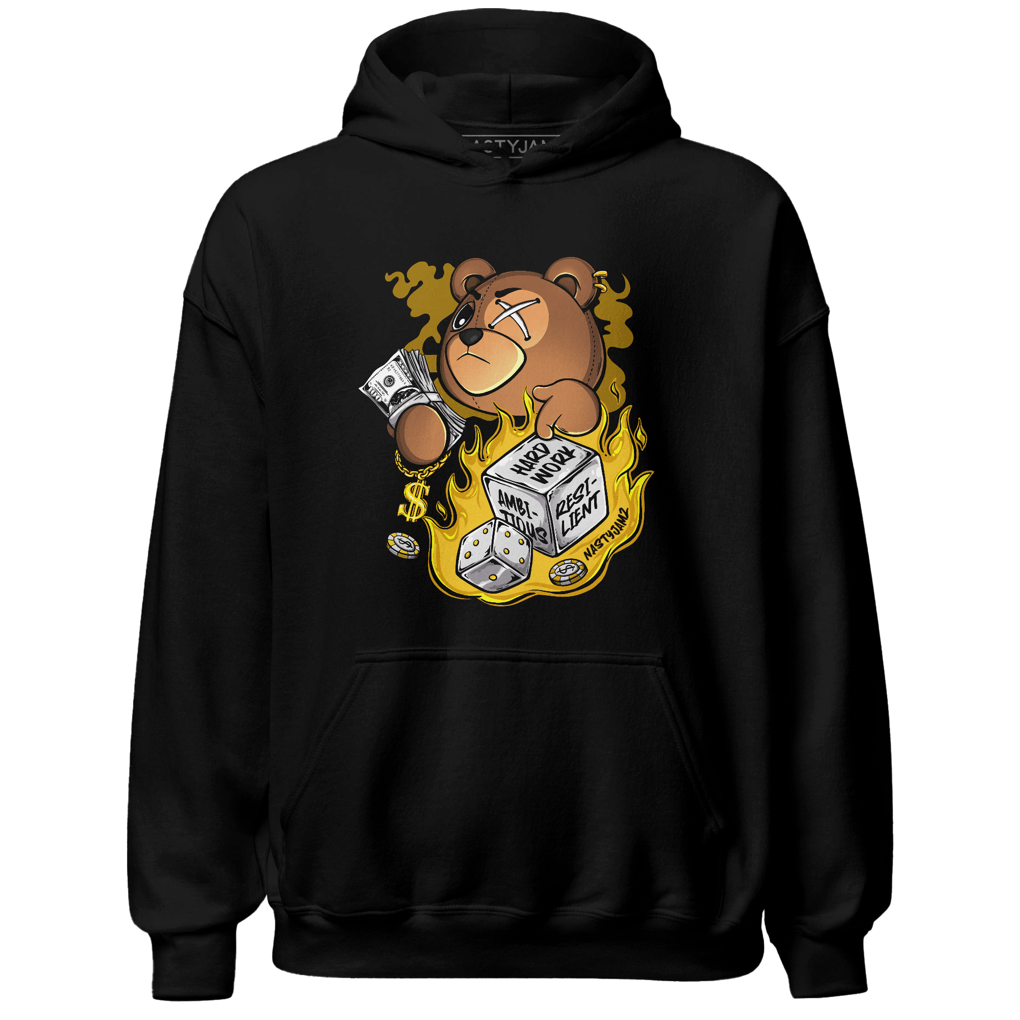 Yellow Ochre 6s Hoodie Match Hustle Casino BER - NastyJamz