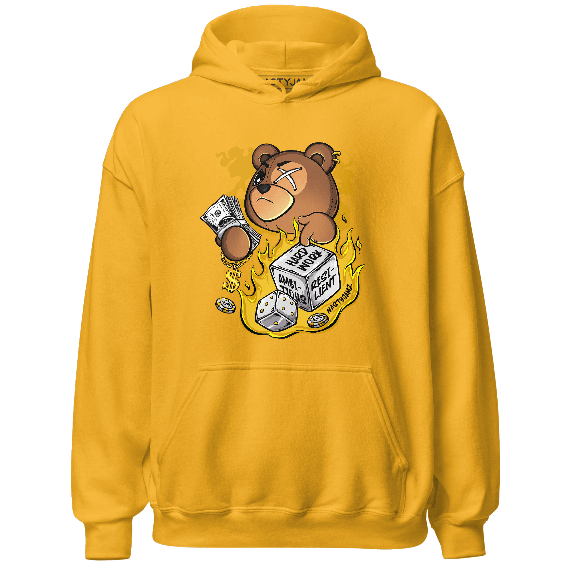 Yellow Ochre 6s Hoodie Match Hustle Casino BER - NastyJamz