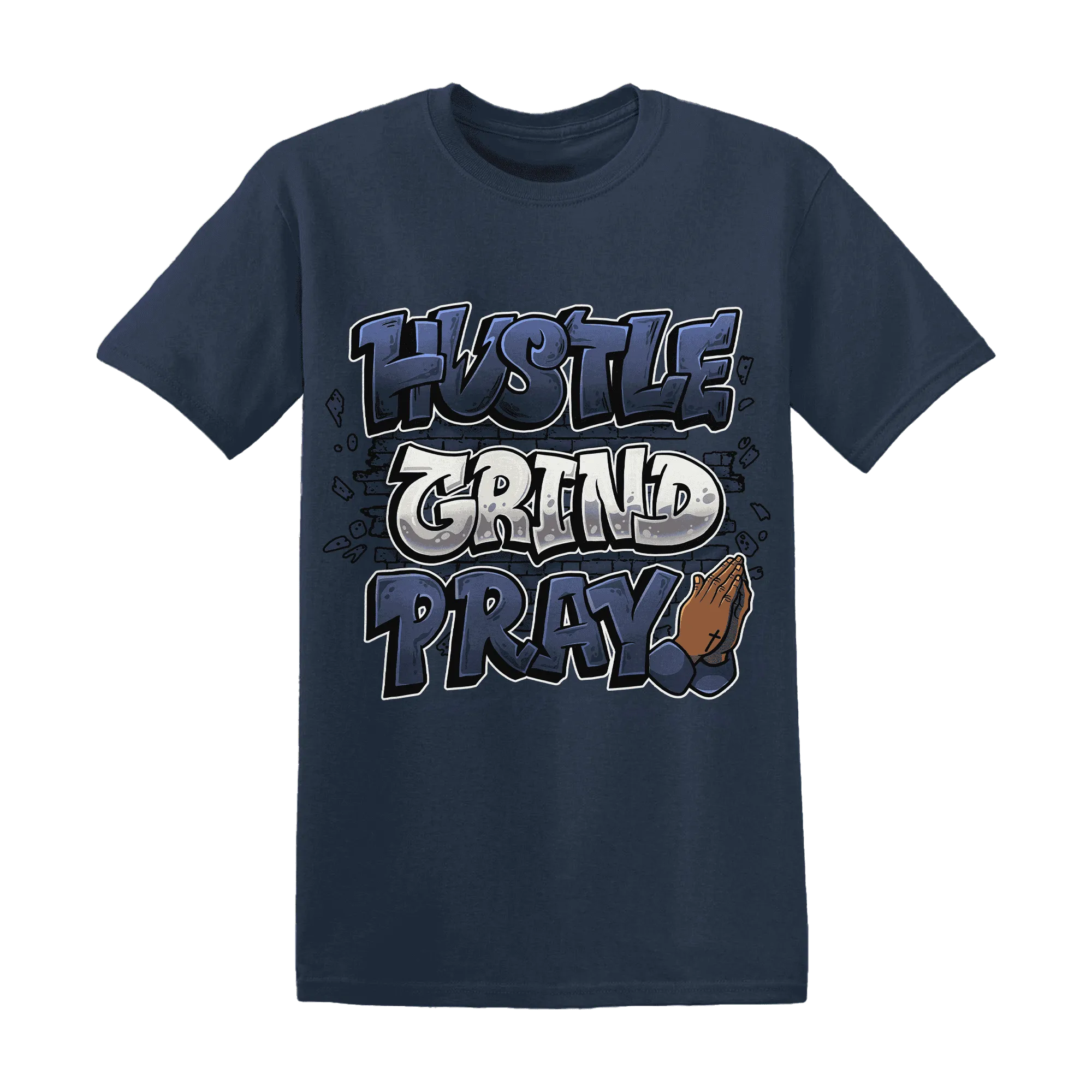 Low-Diffused-Blue-11s-T-Shirt-Match-Hustle-Grind-Pray