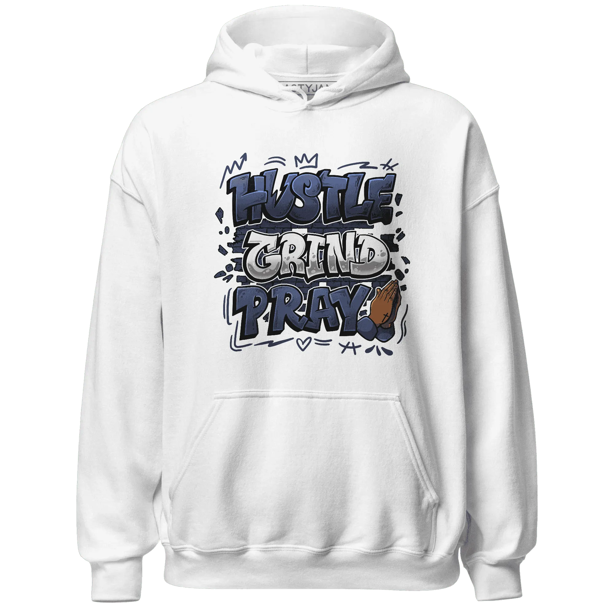 Low-Diffused-Blue-11s-Hoodie-Match-Hustle-Grind-Pray