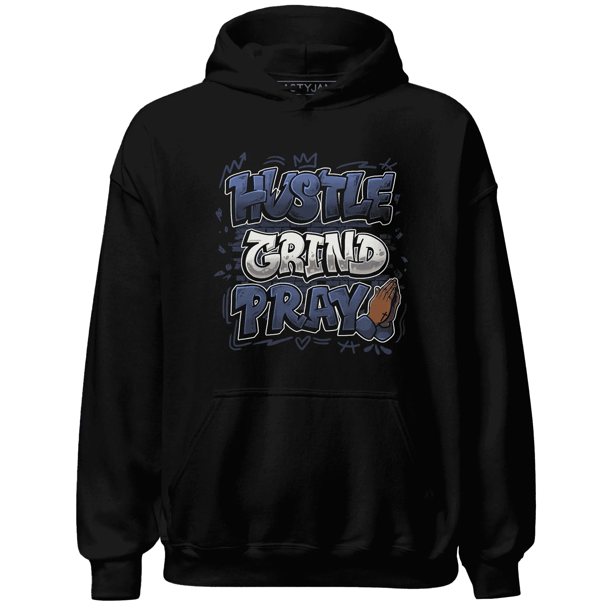 Low-Diffused-Blue-11s-Hoodie-Match-Hustle-Grind-Pray