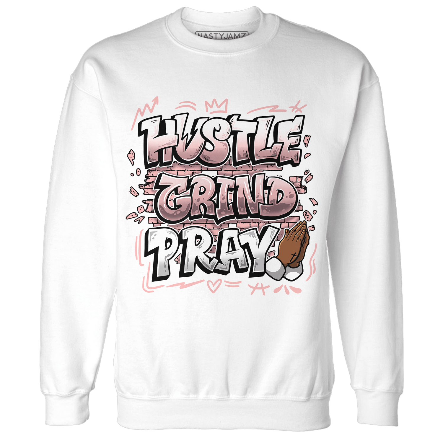 Low Legend Pink 11s Sweatshirt Match Hustle Grind Pray - NastyJamz