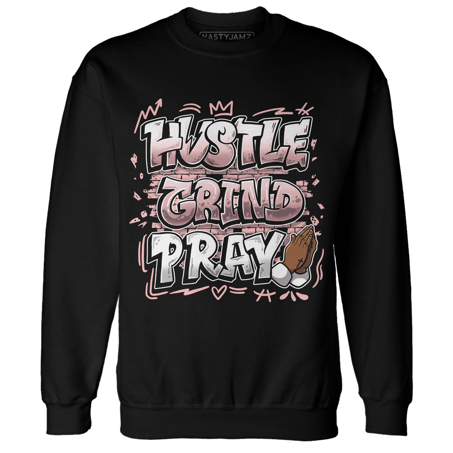 Low Legend Pink 11s Sweatshirt Match Hustle Grind Pray - NastyJamz