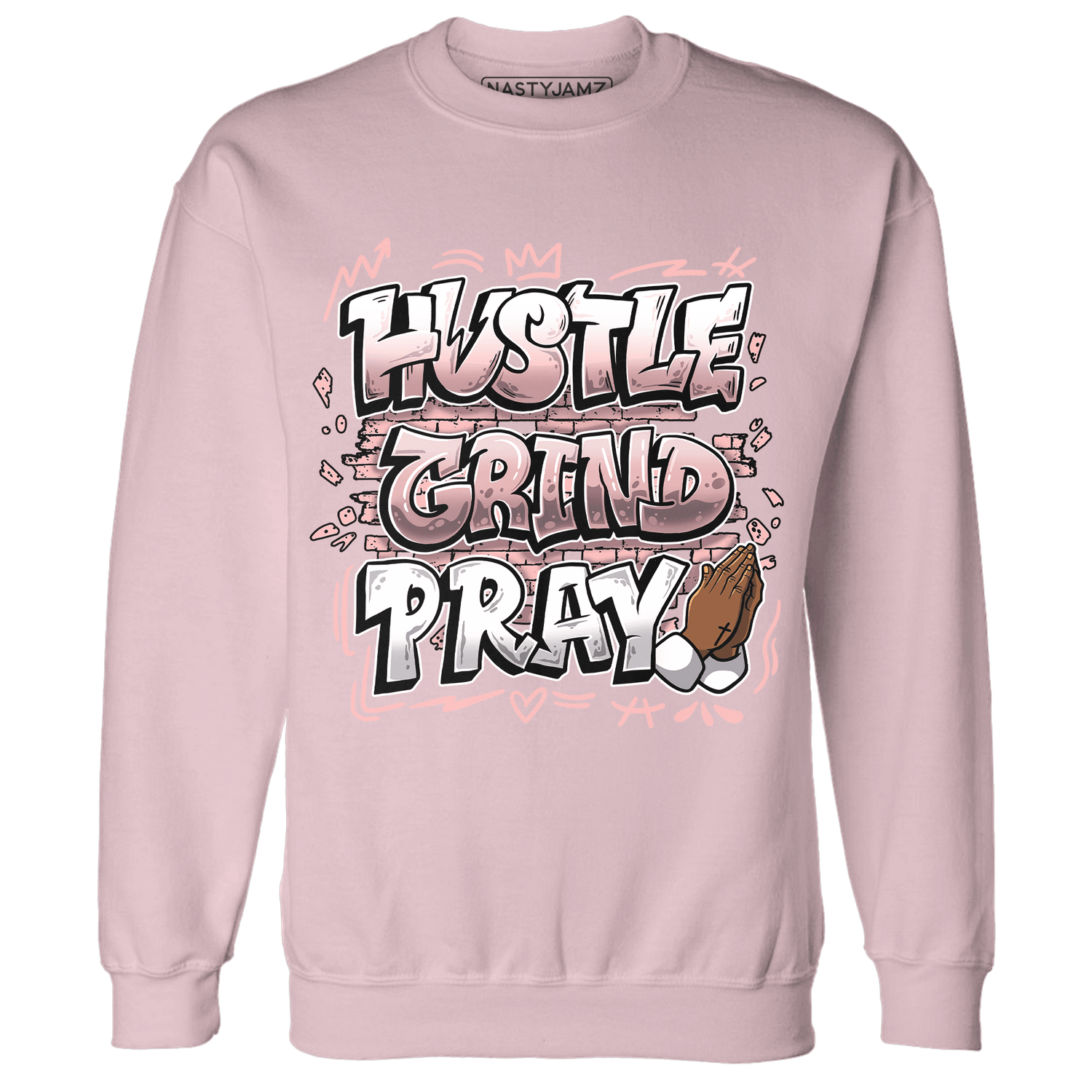 Low Legend Pink 11s Sweatshirt Match Hustle Grind Pray - NastyJamz