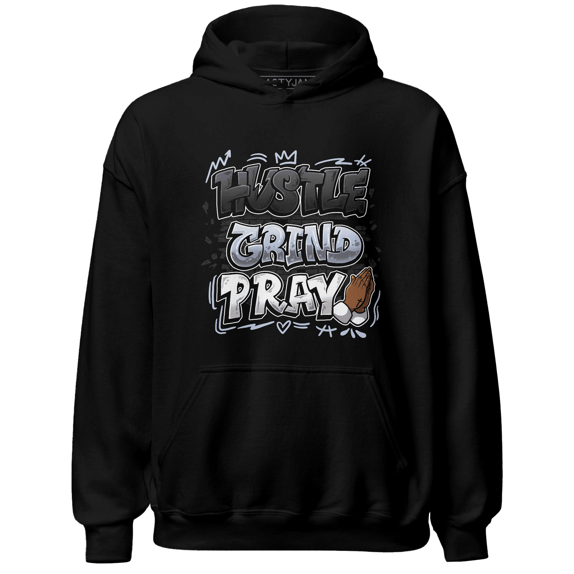 Low Space Jamz 11s Hoodie Match Hustle Grind Pray - NastyJamz