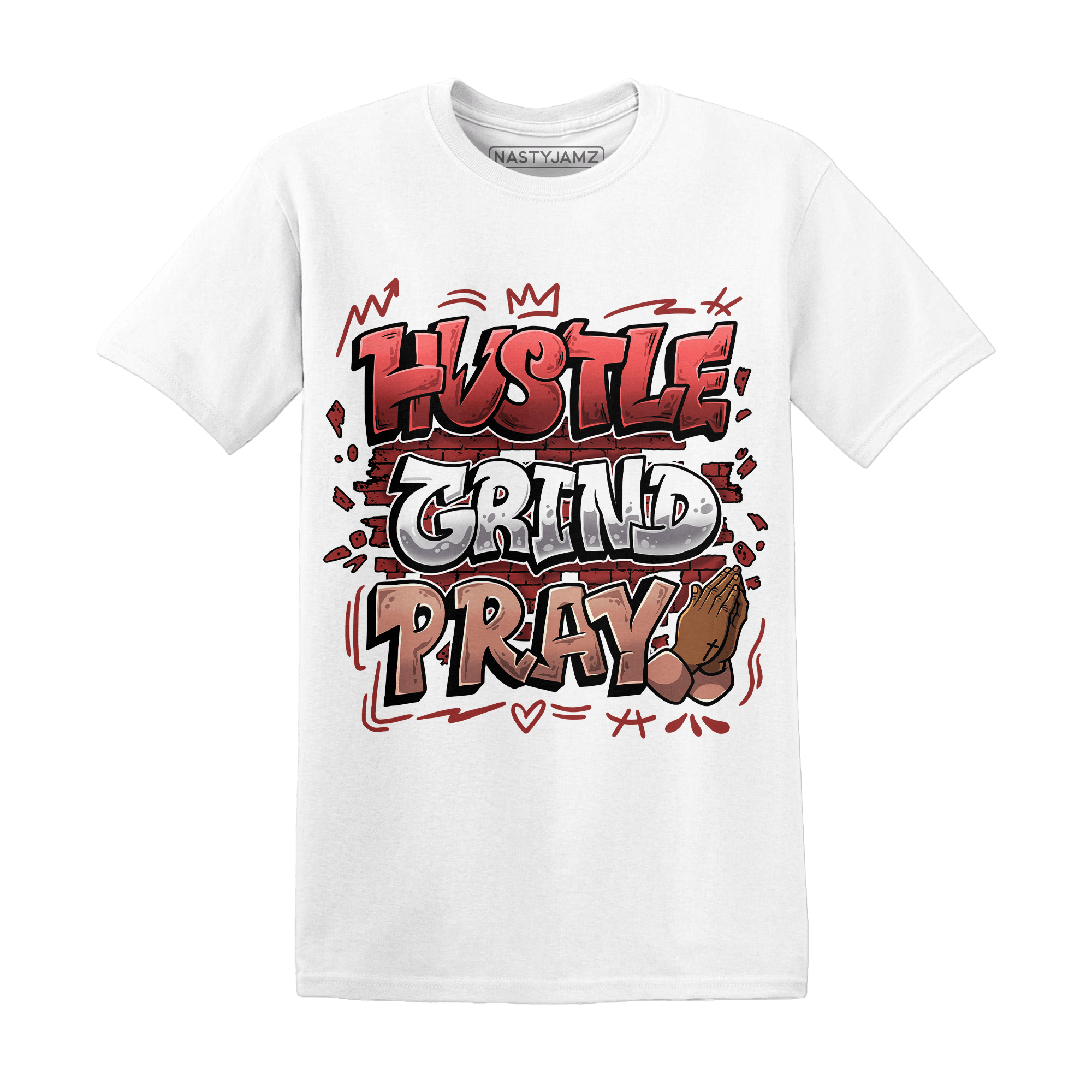 Dune Red 13s T Shirt Match Hustle Grind Pray - NastyJamz