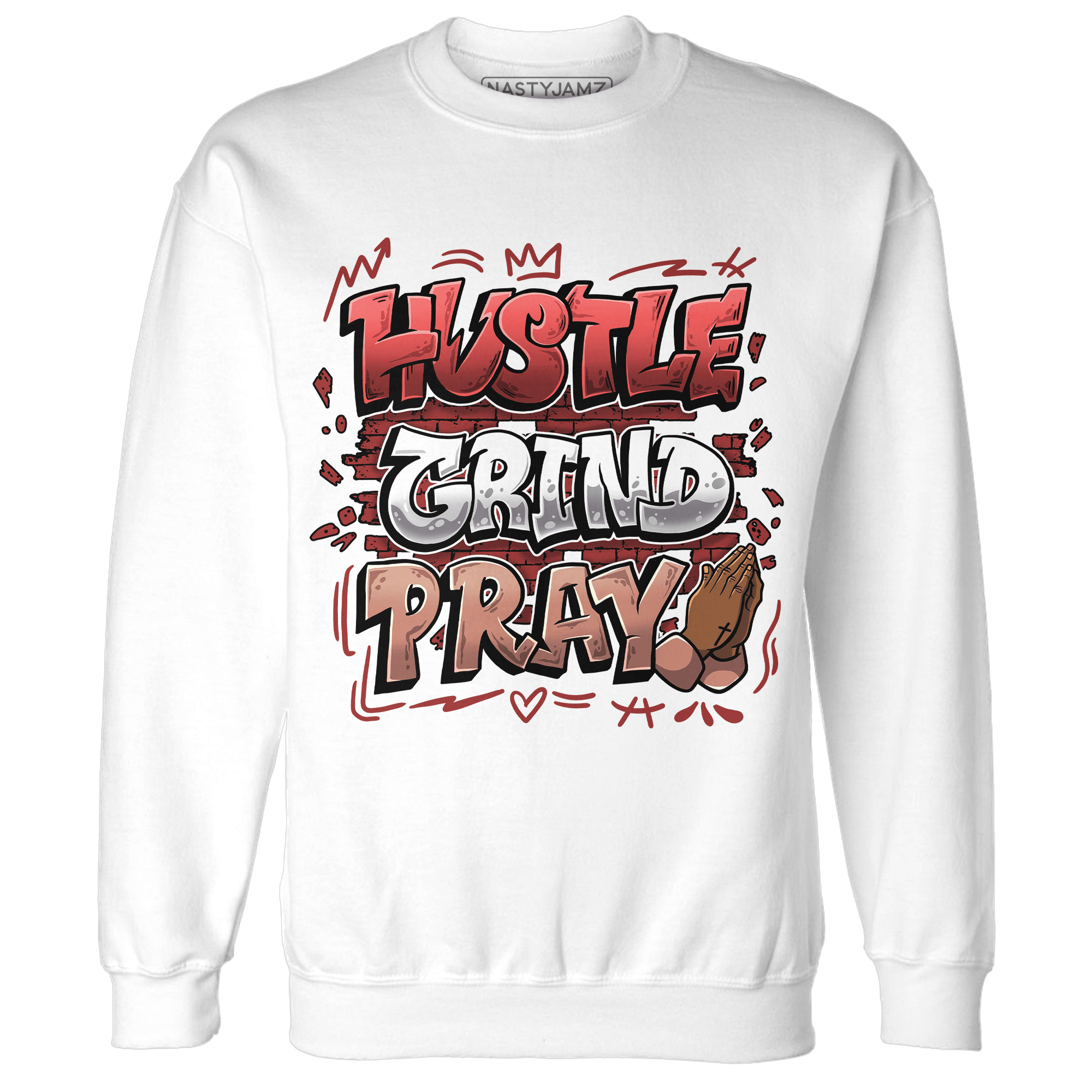 Dune Red 13s Sweatshirt Match Hustle Grind Pray - NastyJamz
