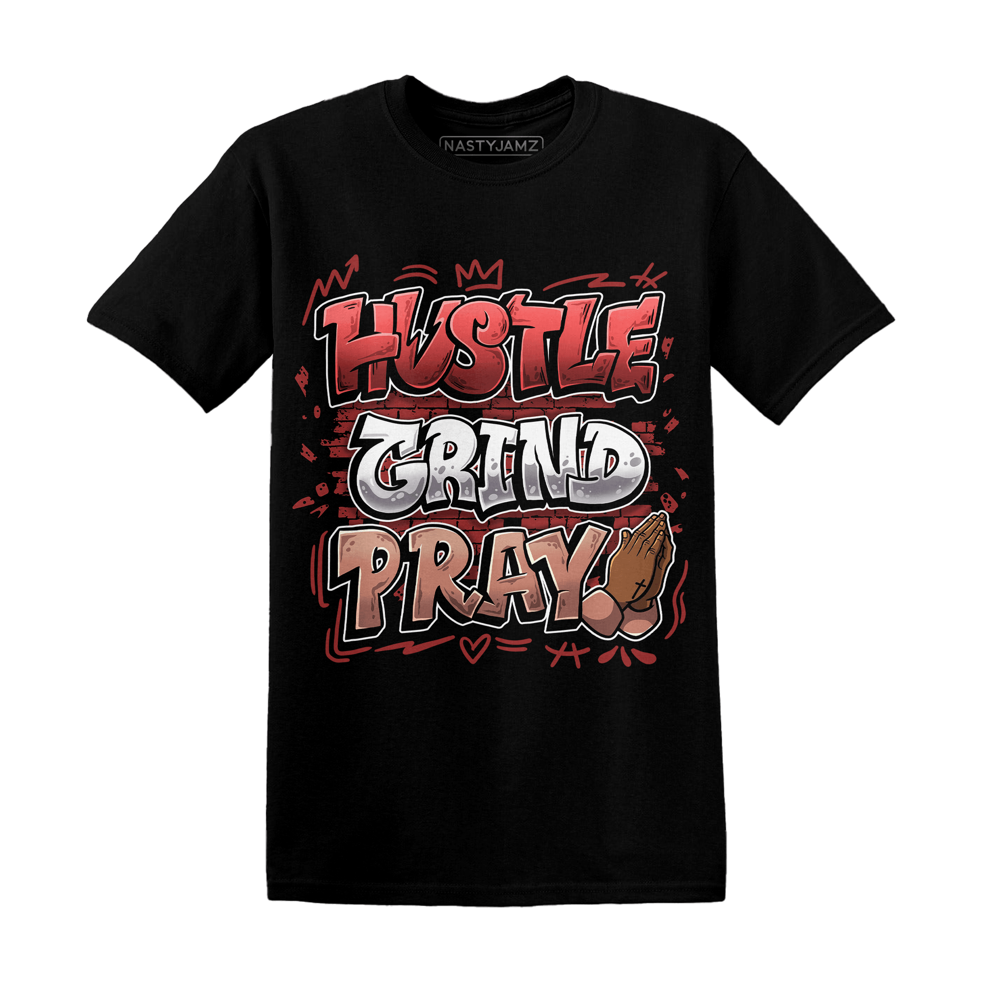 Dune Red 13s T Shirt Match Hustle Grind Pray - NastyJamz