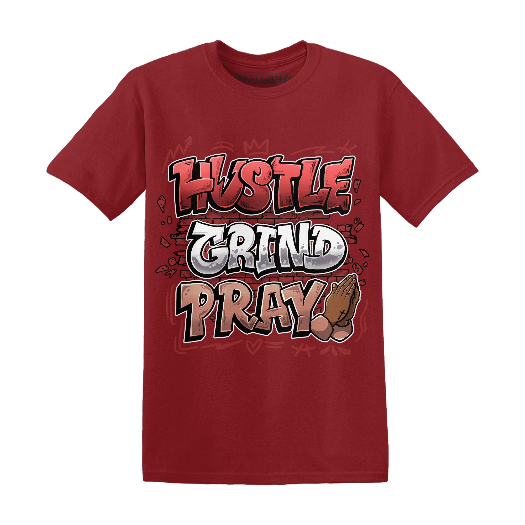 Dune Red 13s T Shirt Match Hustle Grind Pray - NastyJamz