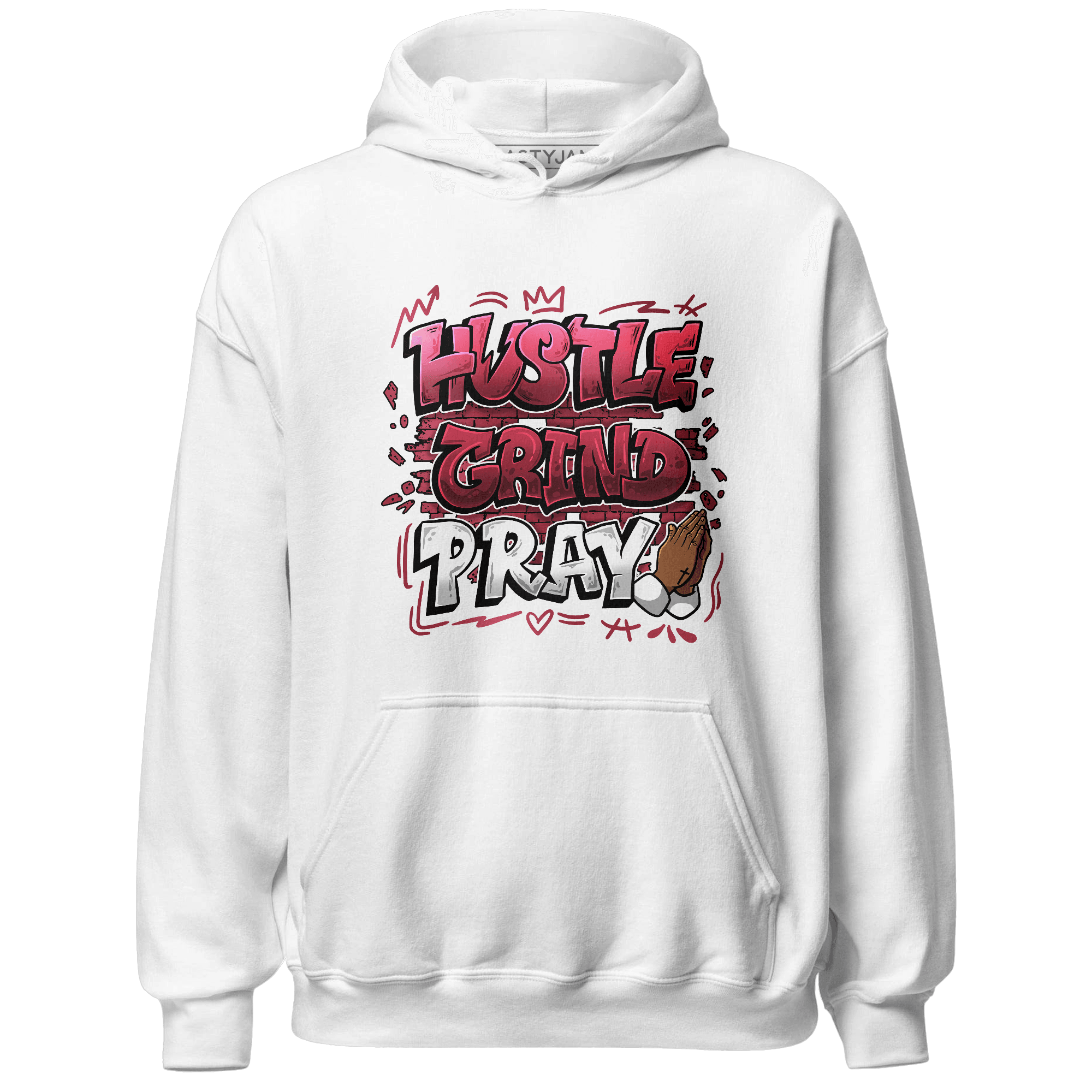 High 85 Metallic Burgundy 1s Hoodie Match Hustle Grind Pray - NastyJamz