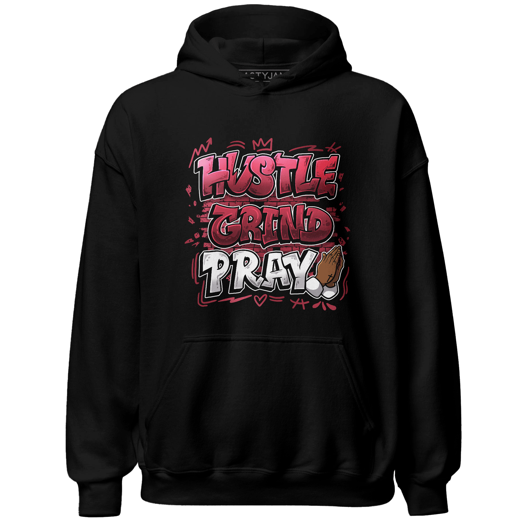 High 85 Metallic Burgundy 1s Hoodie Match Hustle Grind Pray - NastyJamz